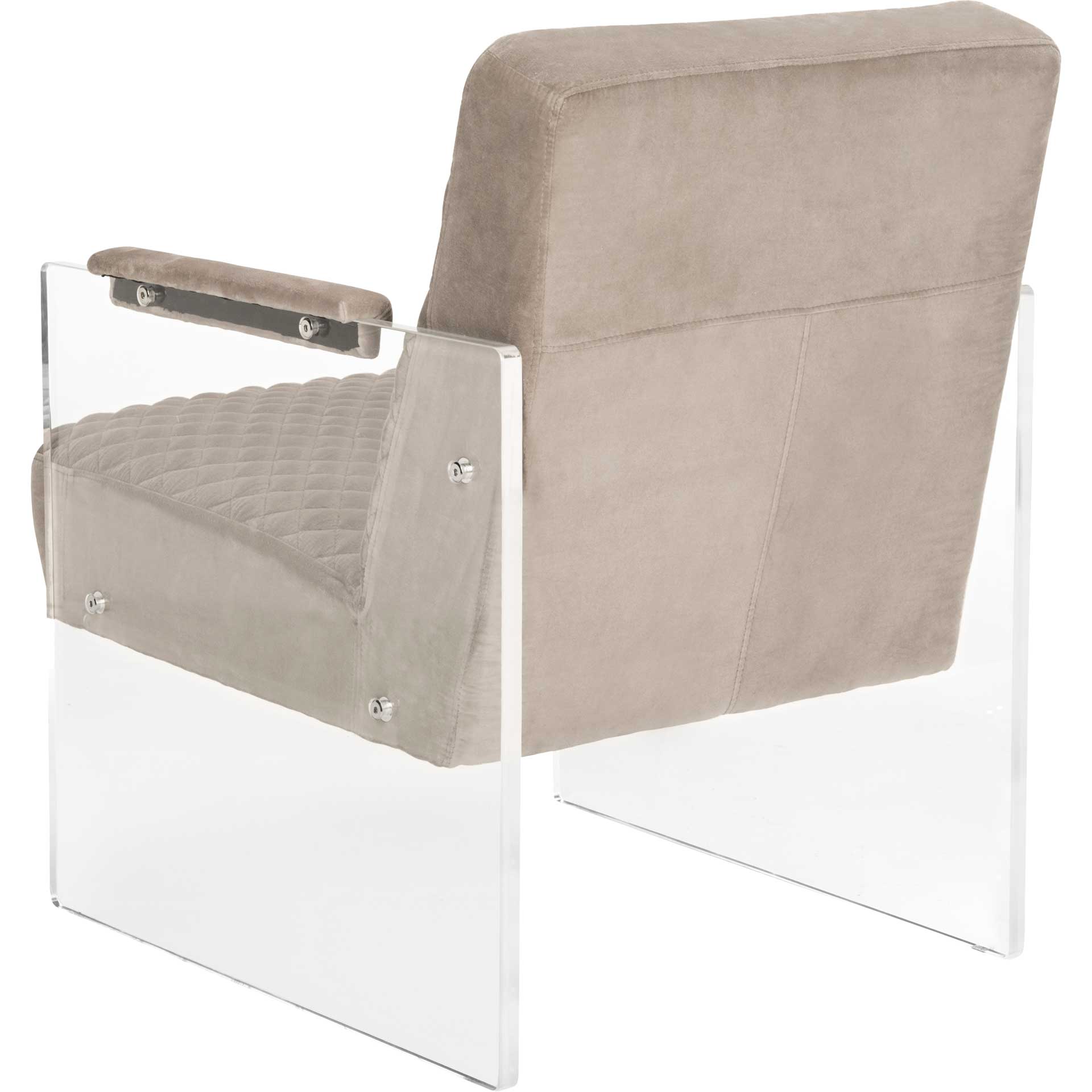 Maggie Acrylic Arm Chair Taupe - Image 4