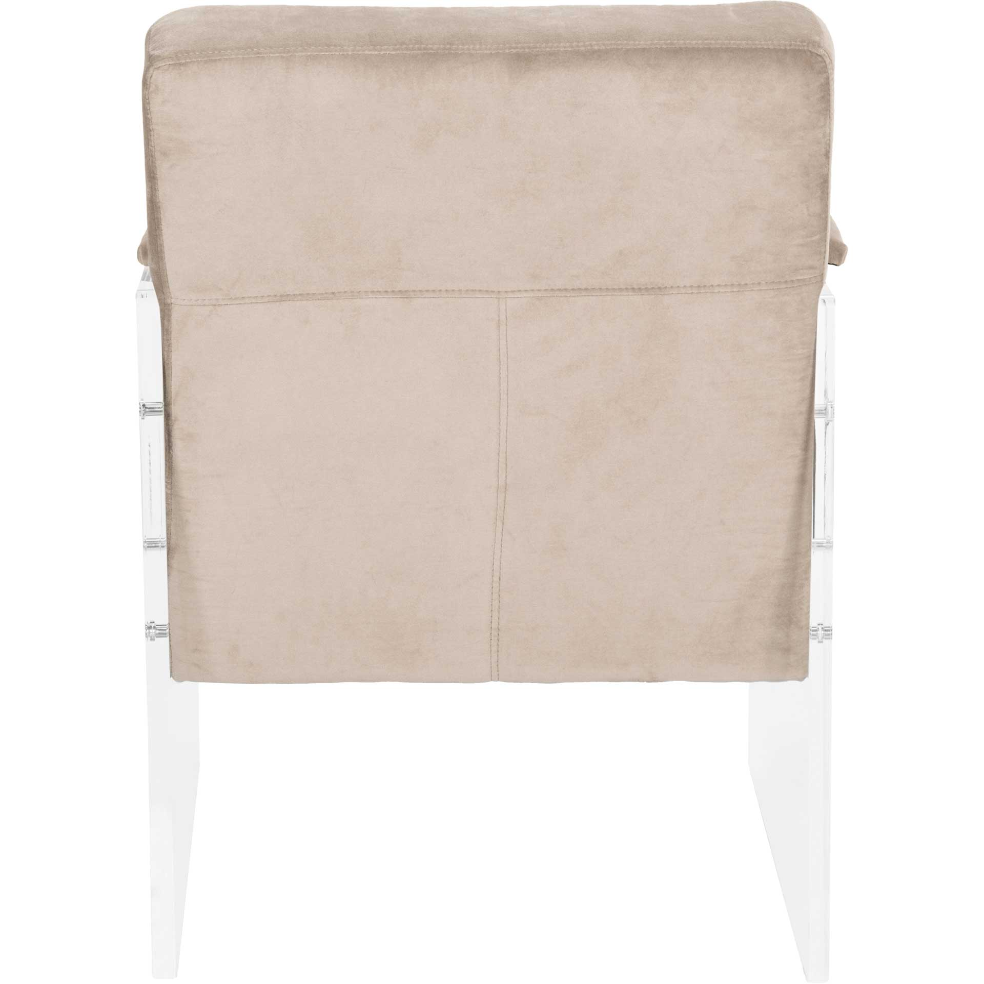 Maggie Acrylic Arm Chair Taupe - Image 5
