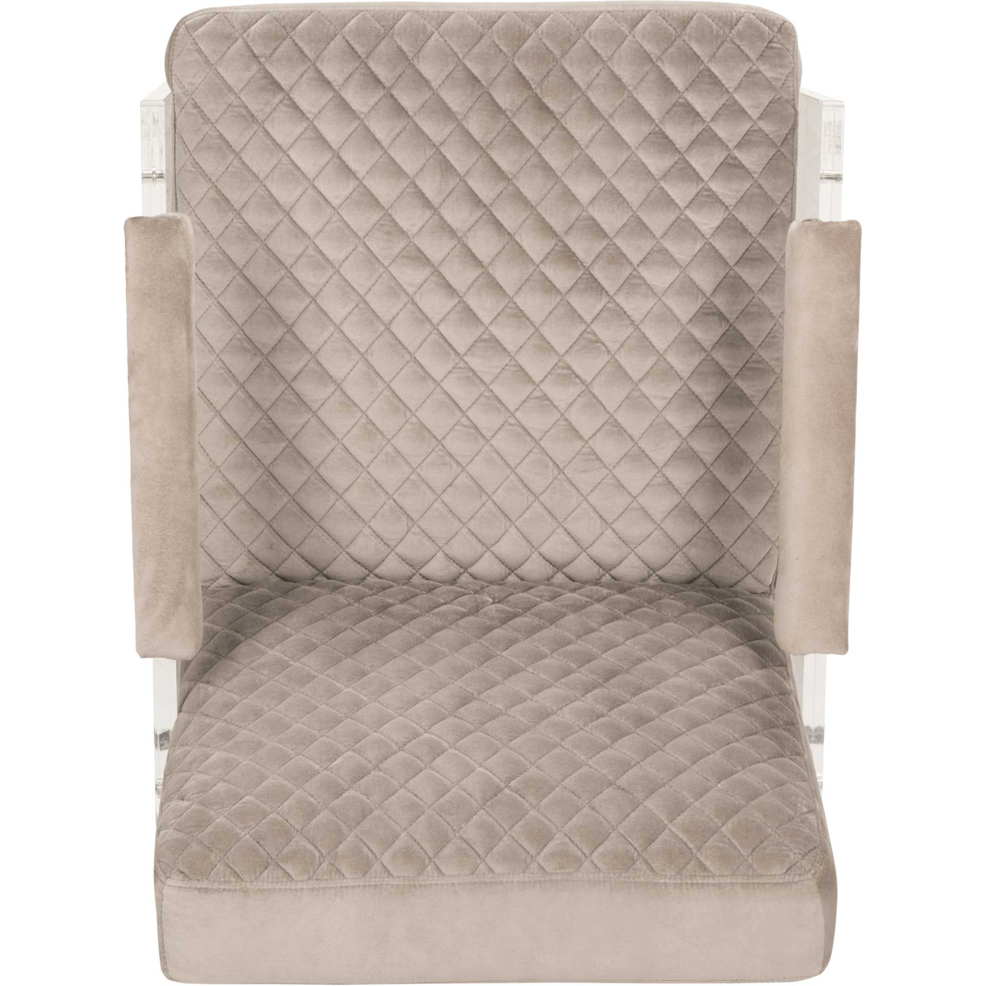 Maggie Acrylic Arm Chair Taupe - Image 6