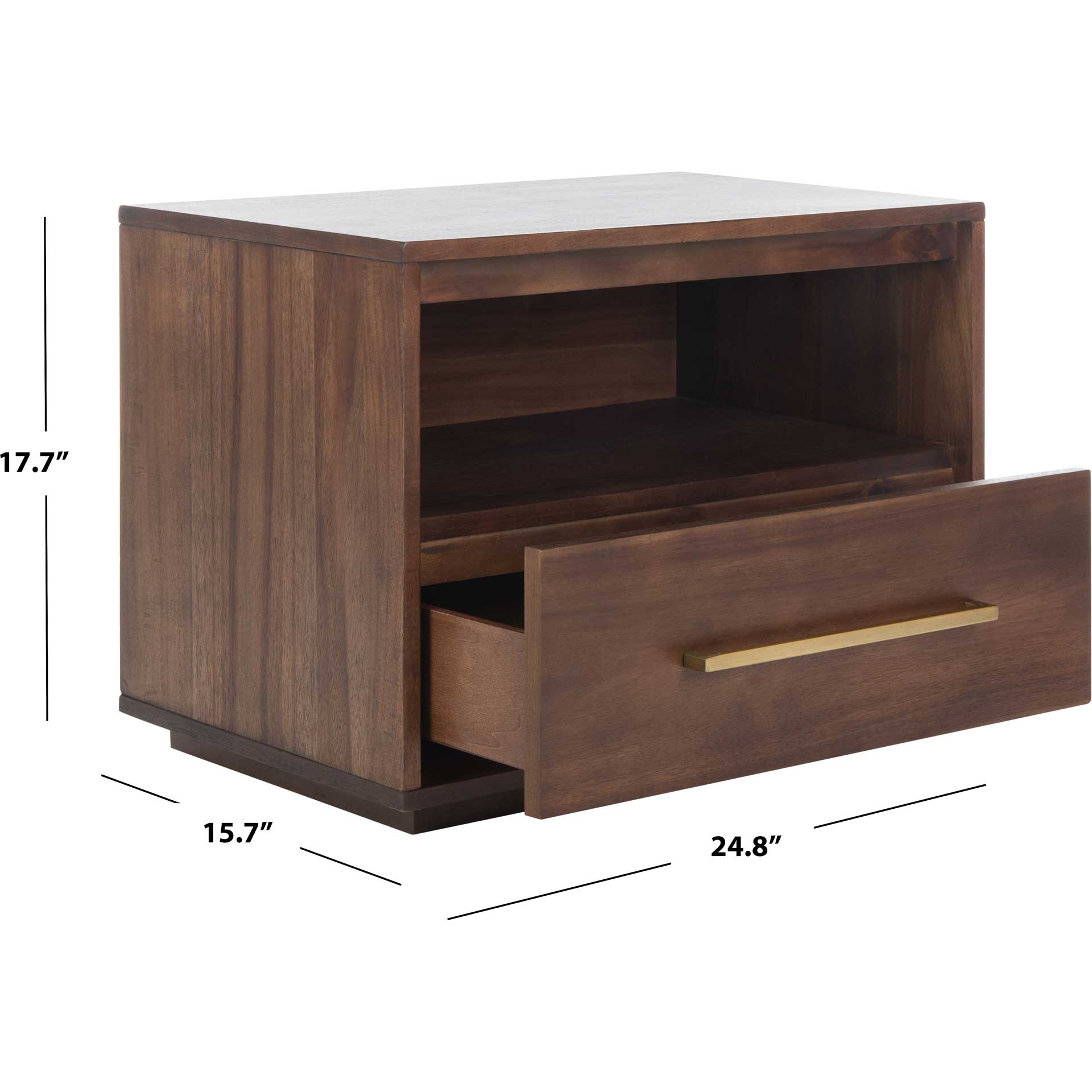 Magna 1 Drawer Nightstand Brown - Image 8
