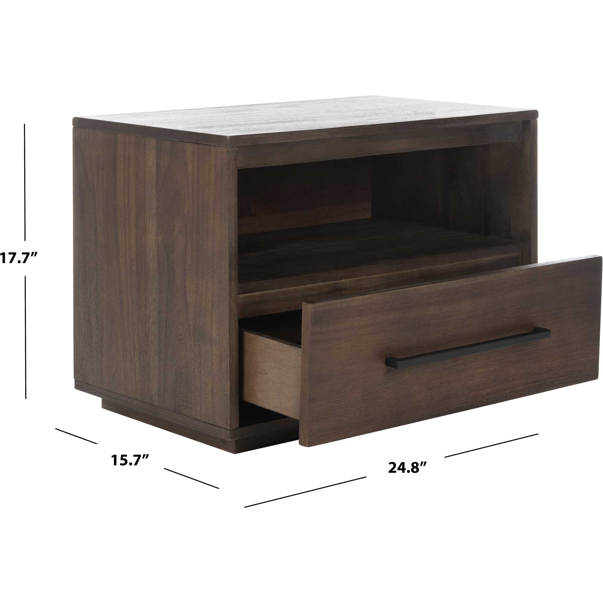Magna 1 Drawer Nightstand Dark Chocolate - Image 8
