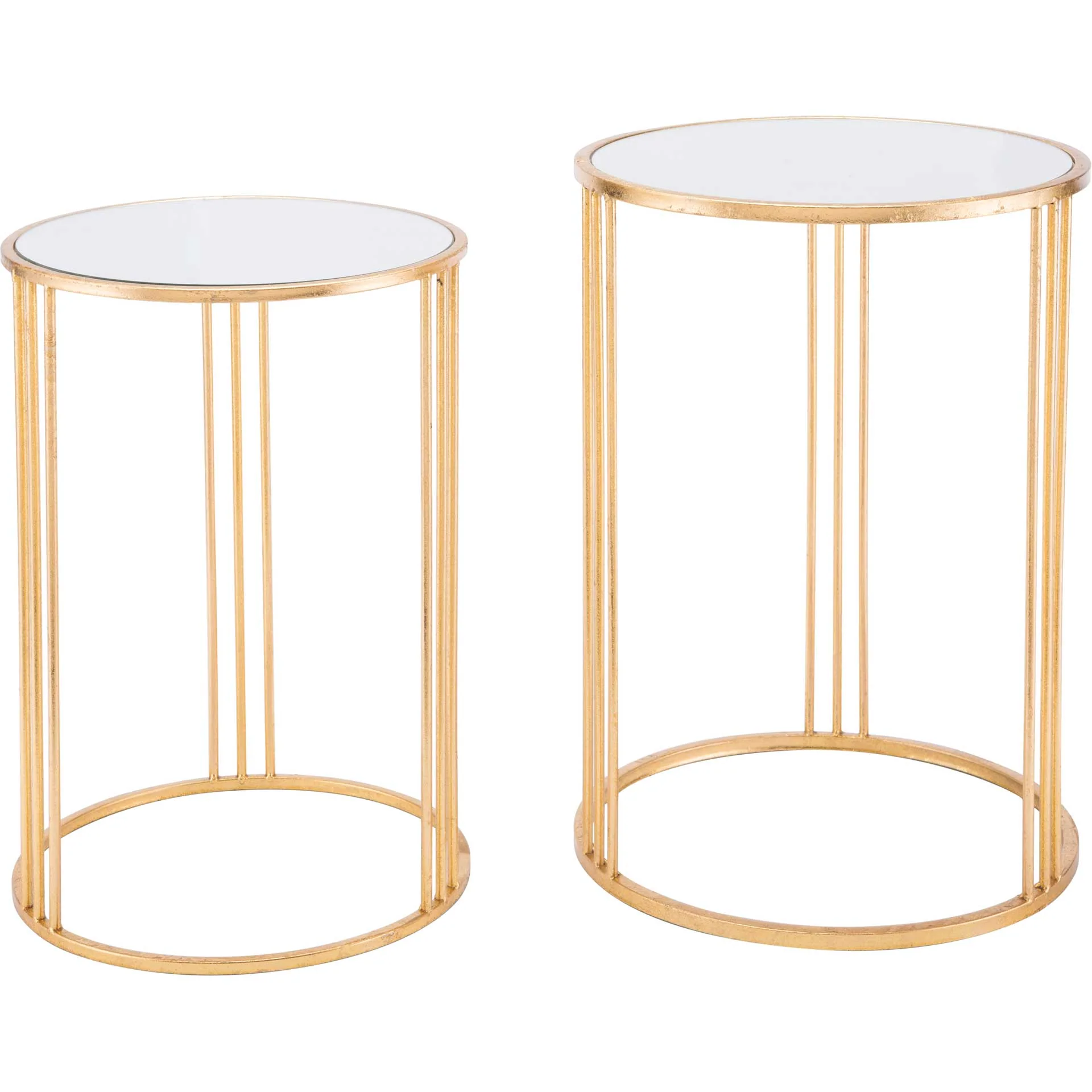 Magri 2-Piece Nesting Round Table Gold - Image 2