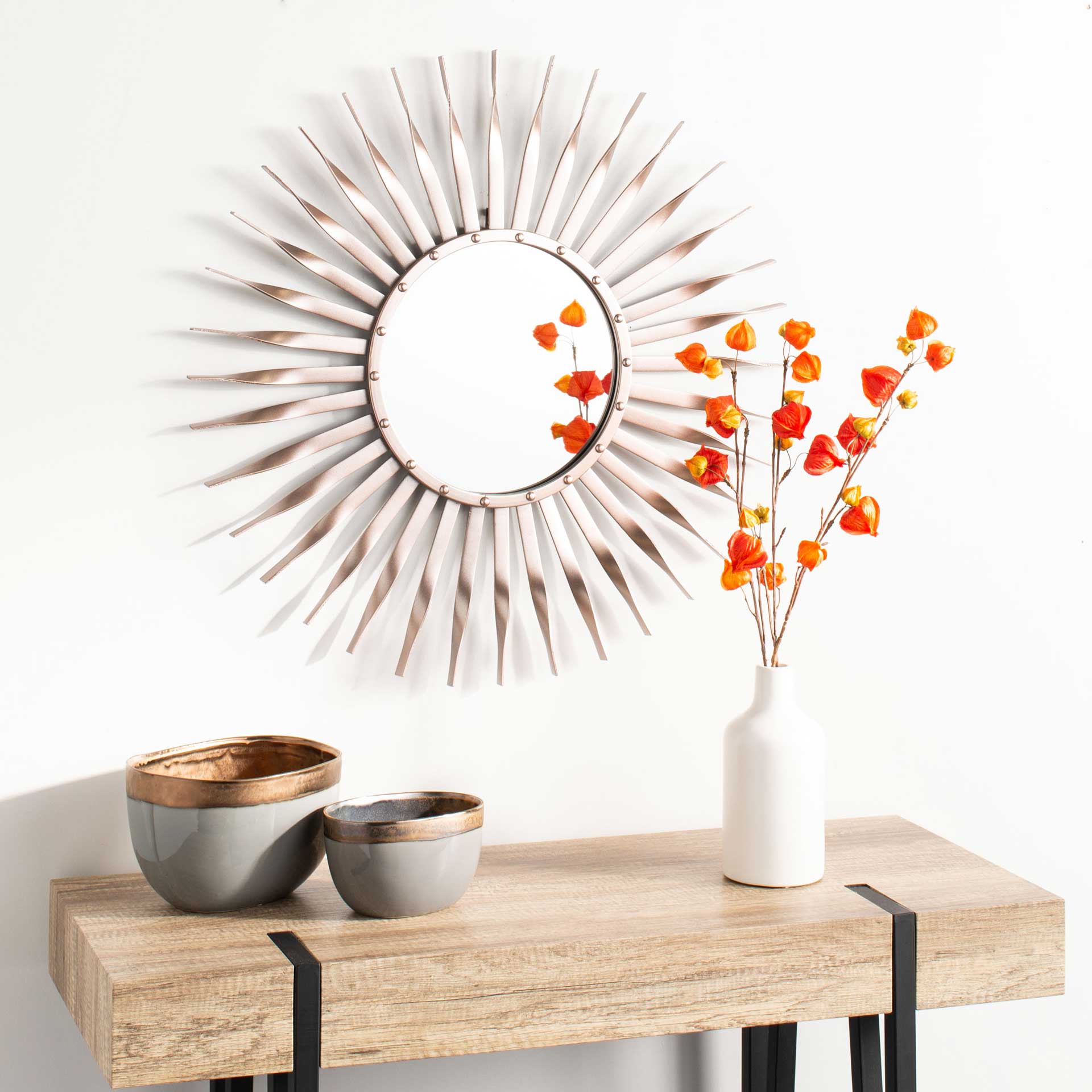 Maia Sunburst Mirror Rose Gold - Image 4