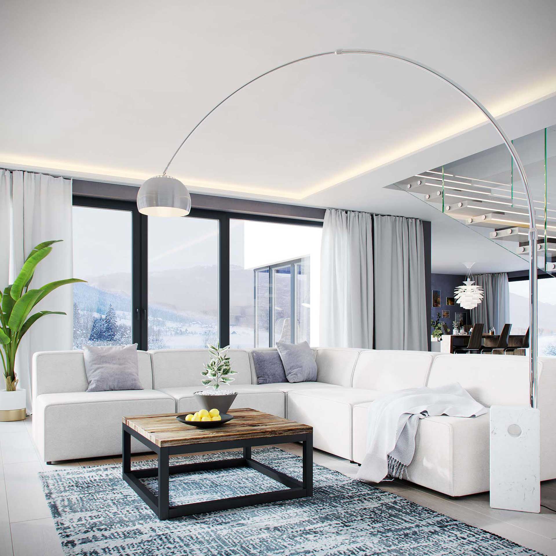 Maisie 5 Piece Armless Corner Sectional Sofa White - Image 4