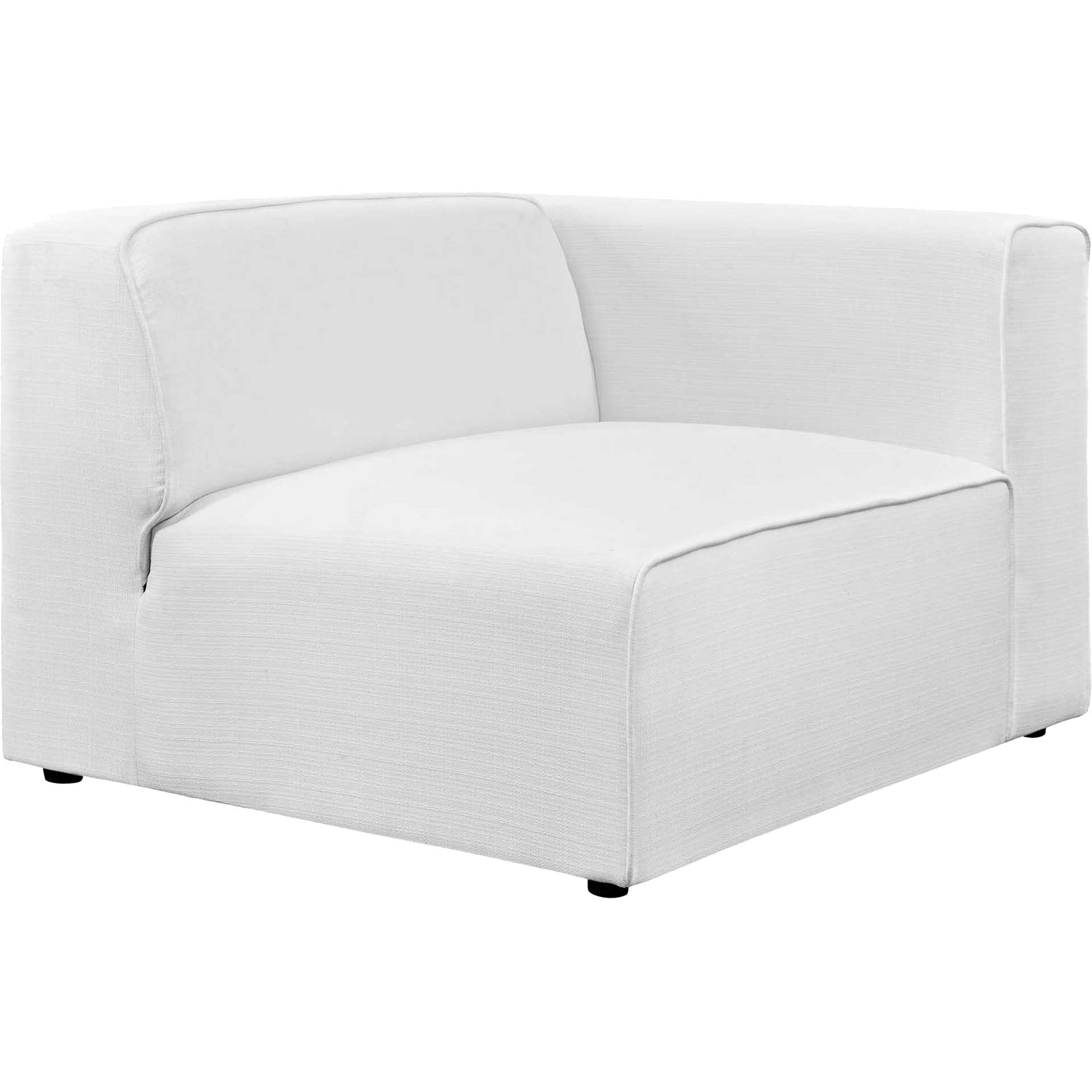 Maisie 5 Piece Corner Sectional Sofa White - Image 3