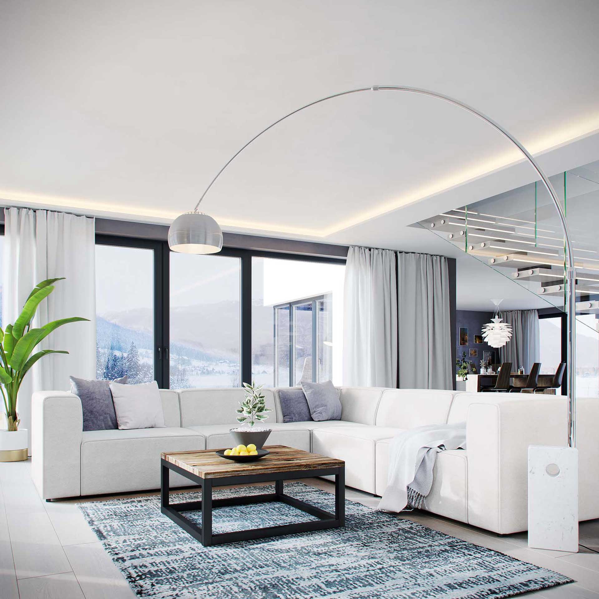 Maisie 5 Piece Corner Sectional Sofa White - Image 6