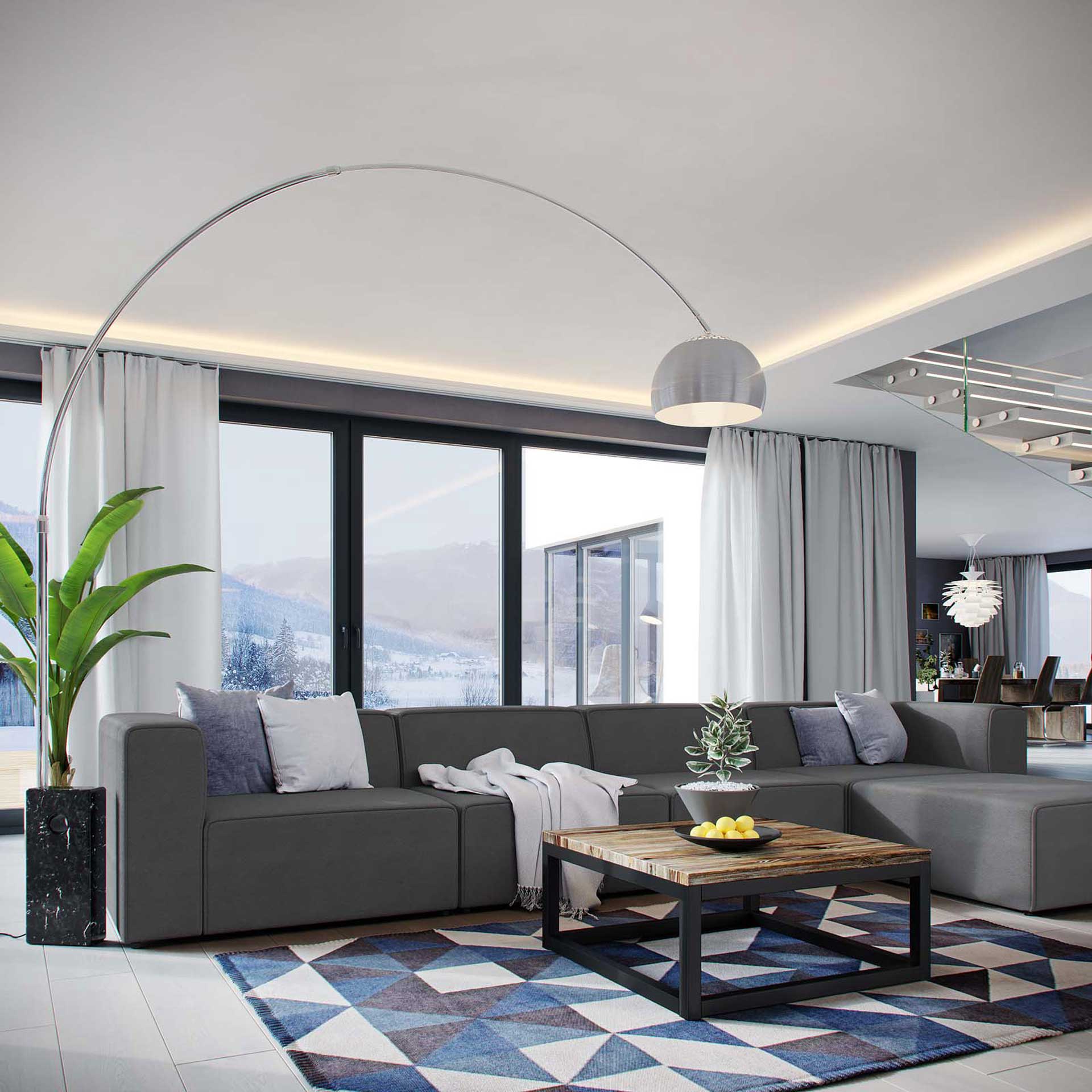 Maisie 5 Piece Sectional Sofa Gray - Image 4