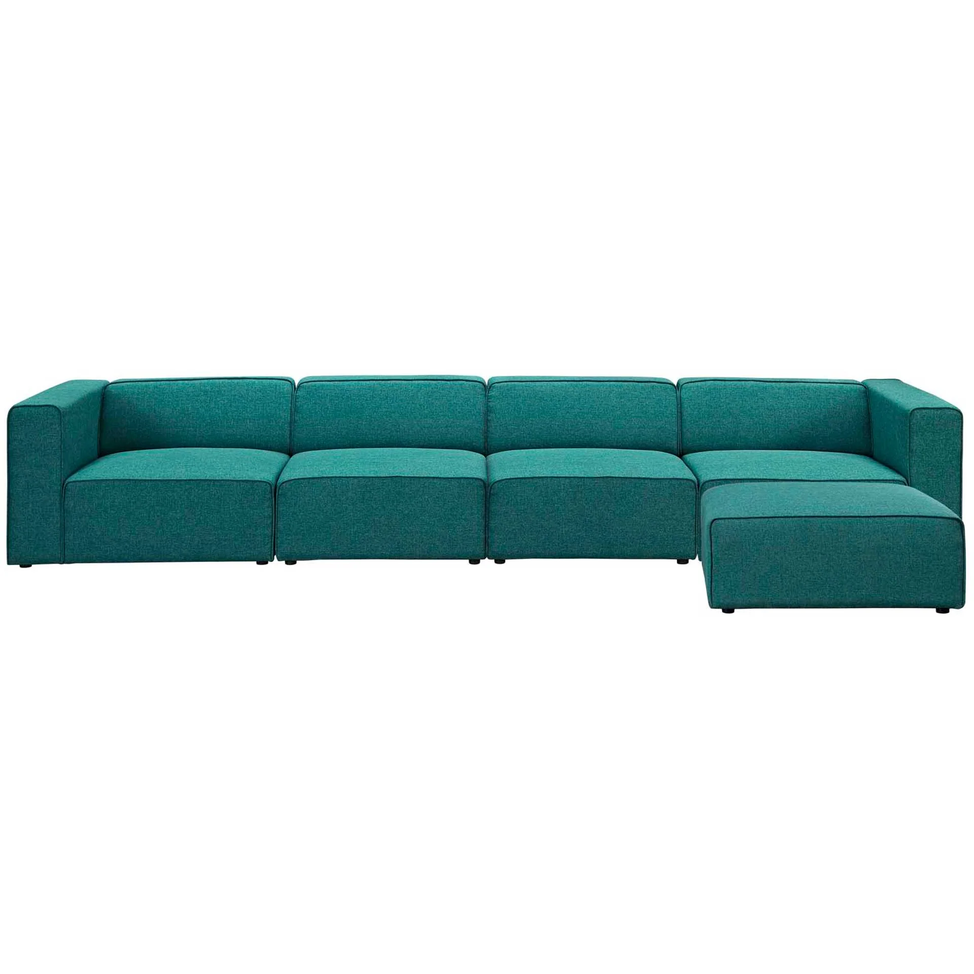 Maisie 5 Piece Sectional Sofa Teal - Image 2