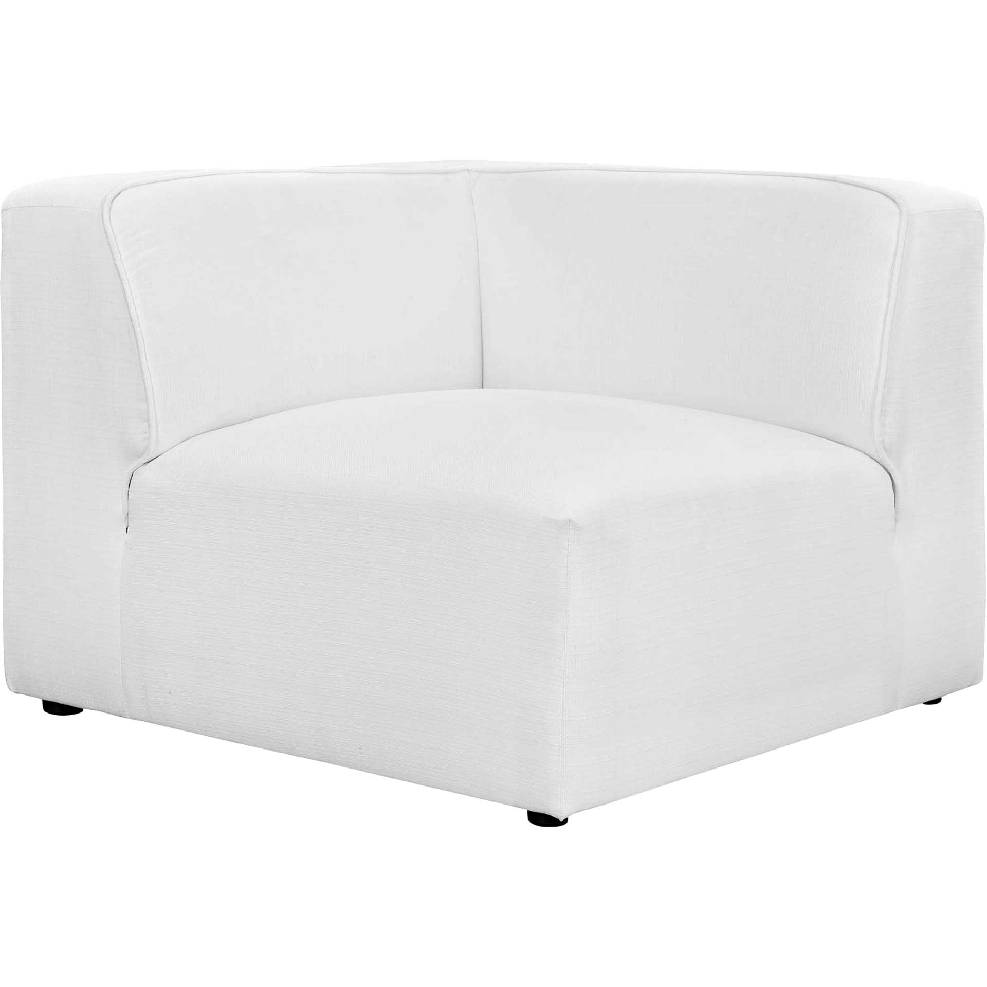 Maisie 7 Piece Armless Corner Sectional Sofa White - Image 2