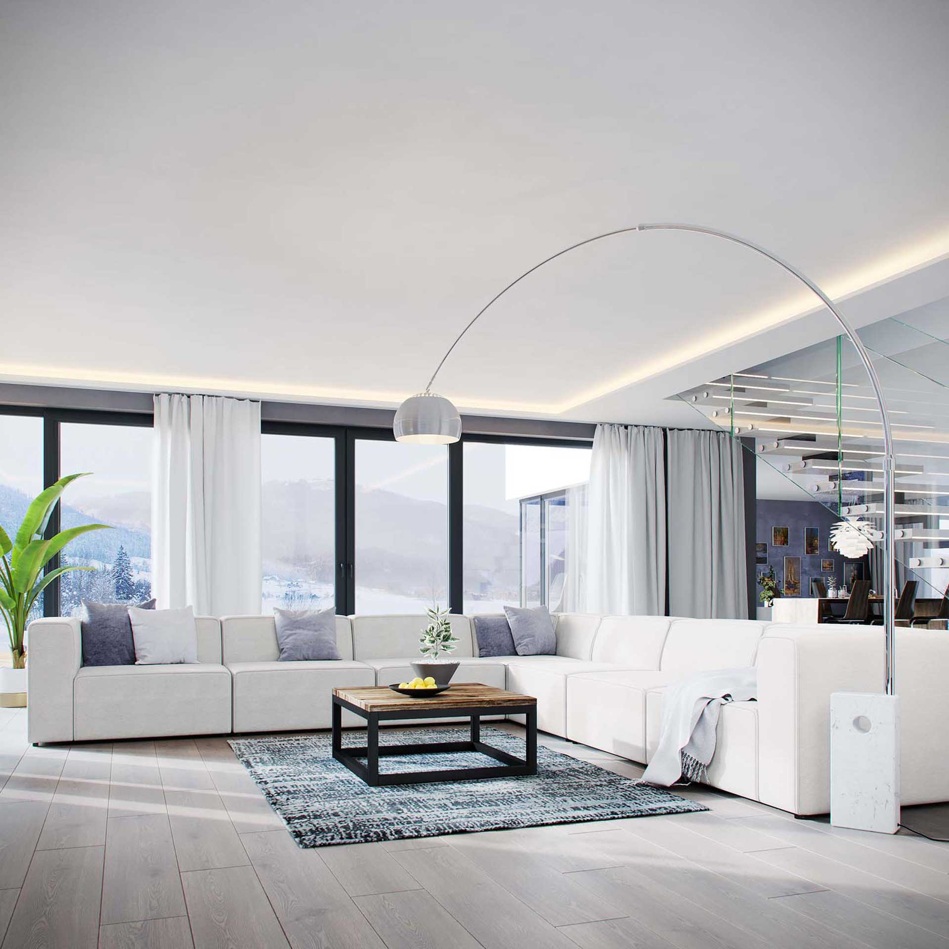 Maisie 7 Piece Corner Sectional Sofa White - Image 6