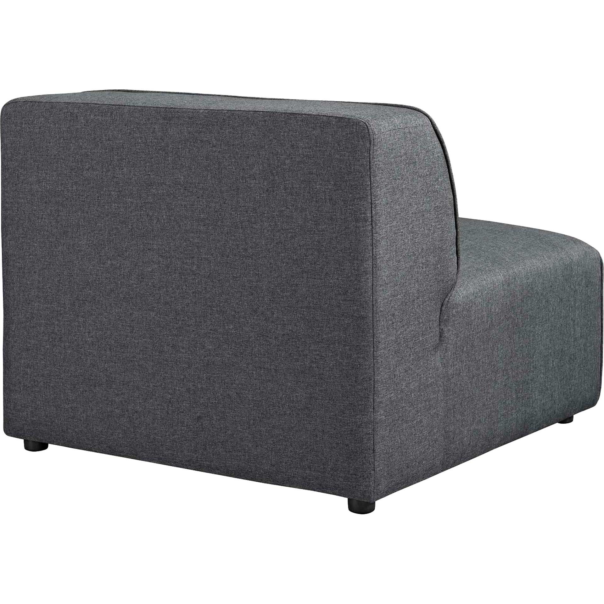 Maisie Fabric Armless Chair Gray - Image 3