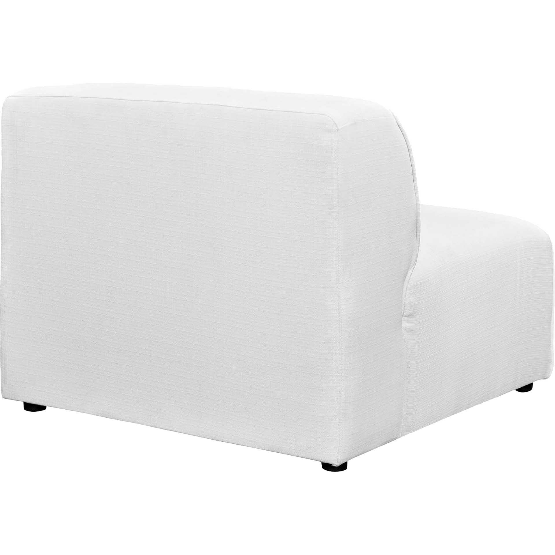 Maisie Fabric Armless Chair White - Image 3