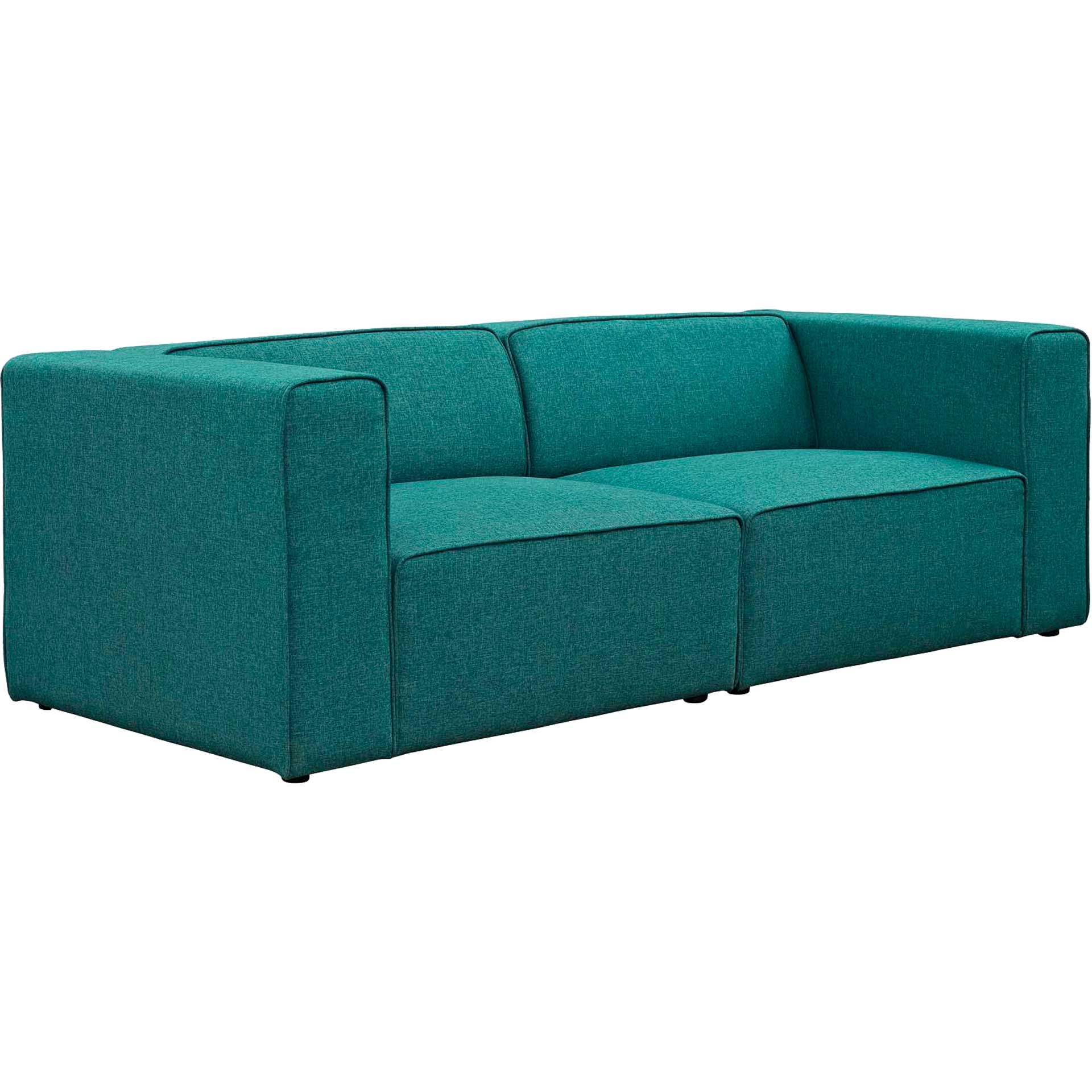 Maisie Fabric Loveseat Teal - Image 2