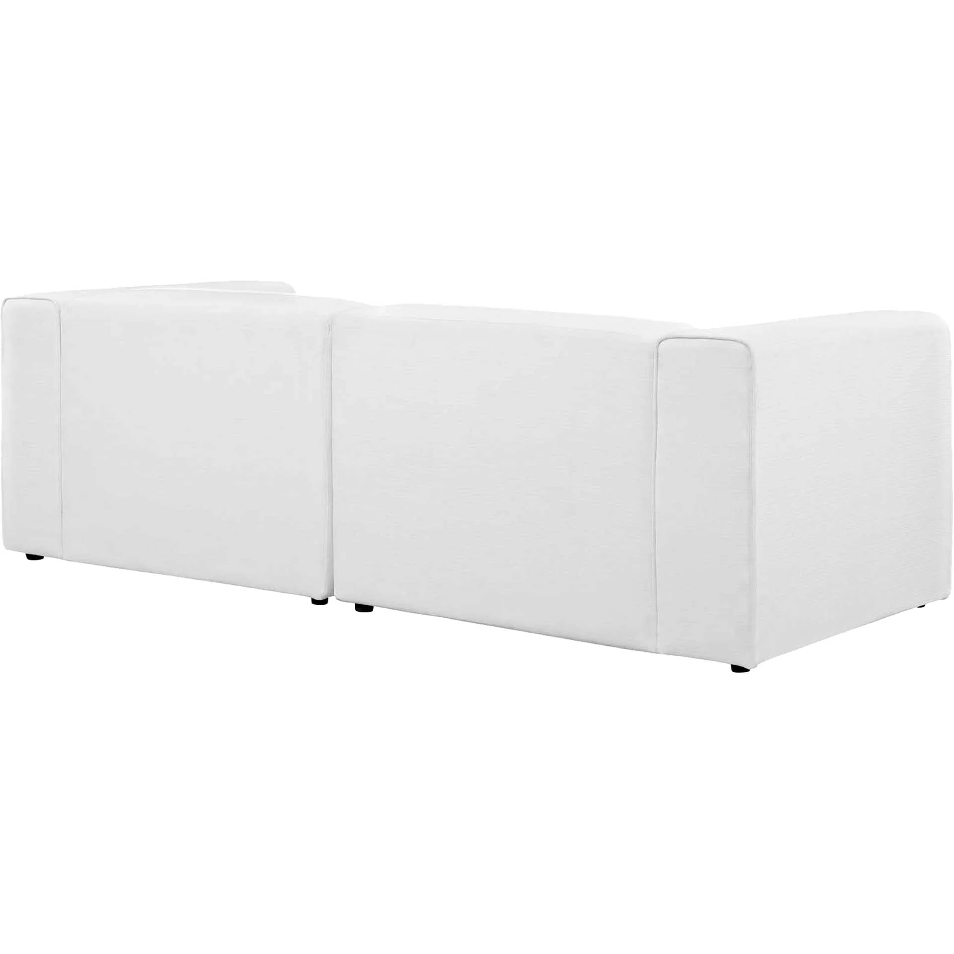 Maisie Fabric Loveseat White - Image 3