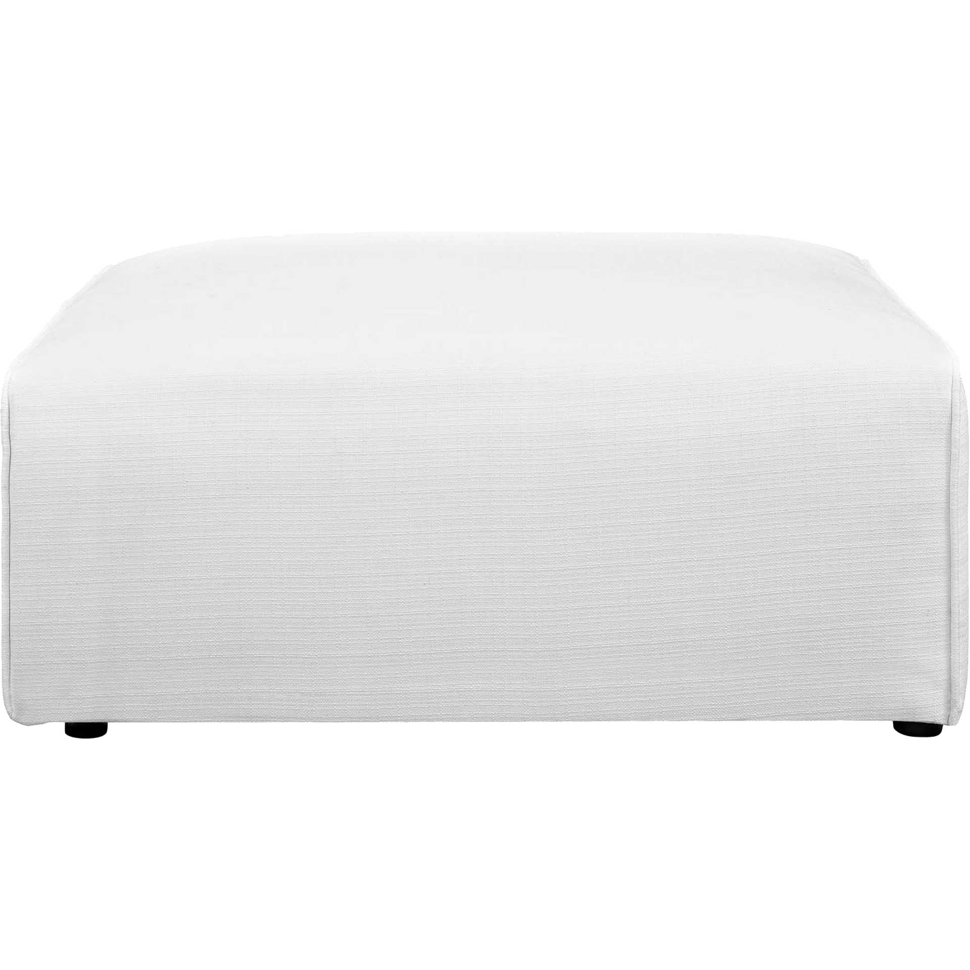 Maisie Fabric Ottoman White - Image 2