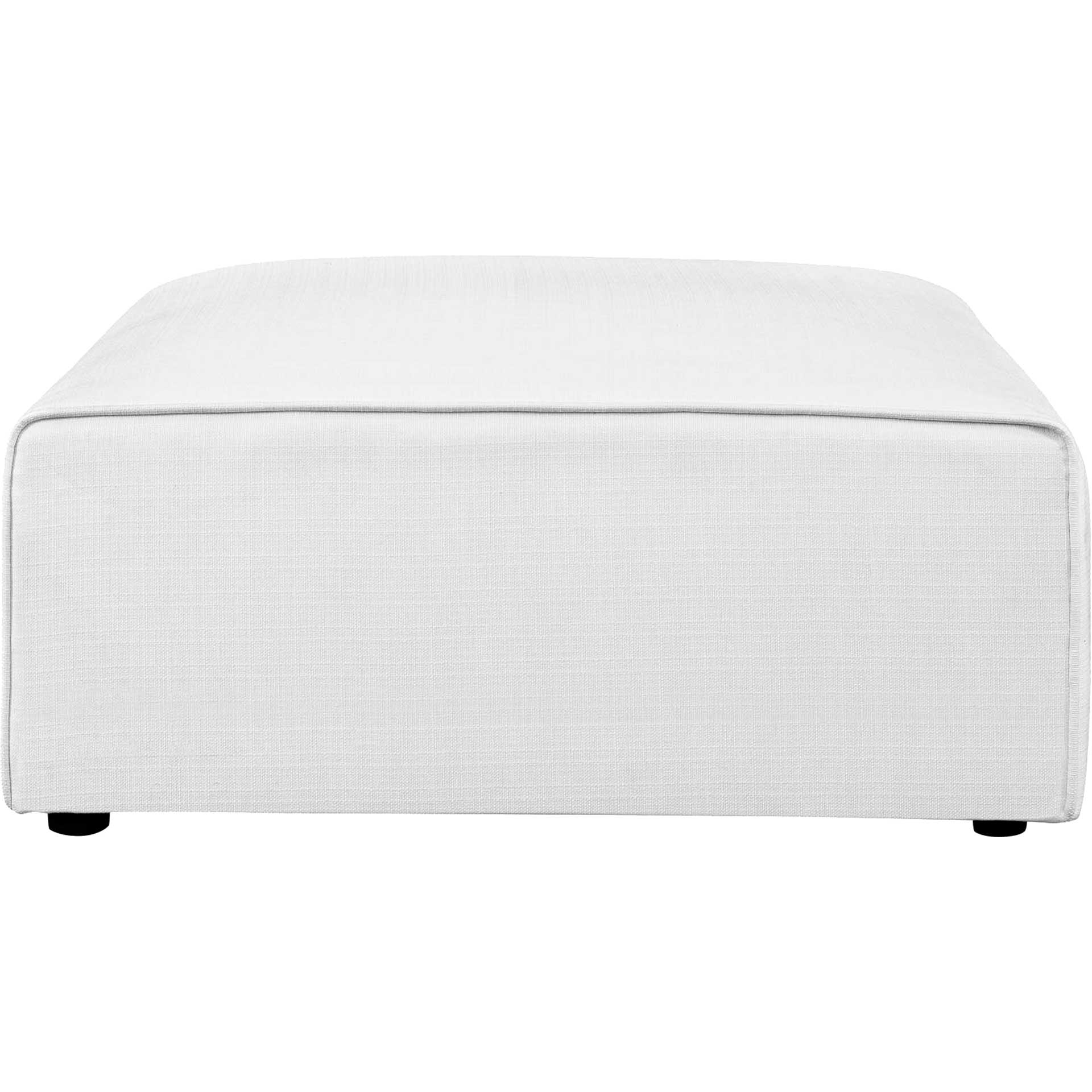 Maisie Fabric Ottoman White - Image 3
