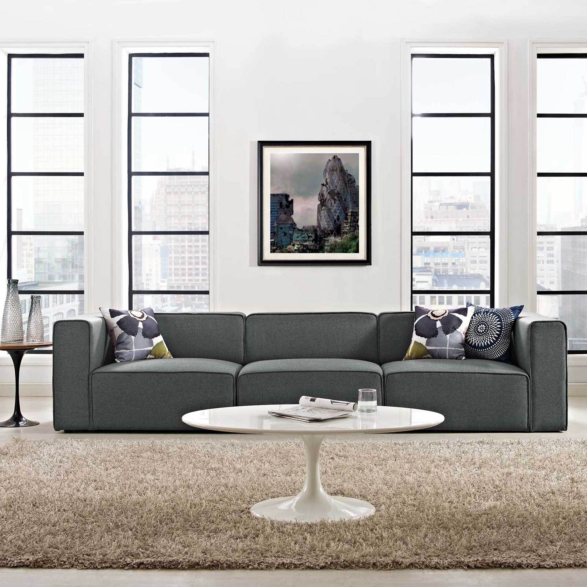 Maisie Fabric Sofa Gray - Image 4