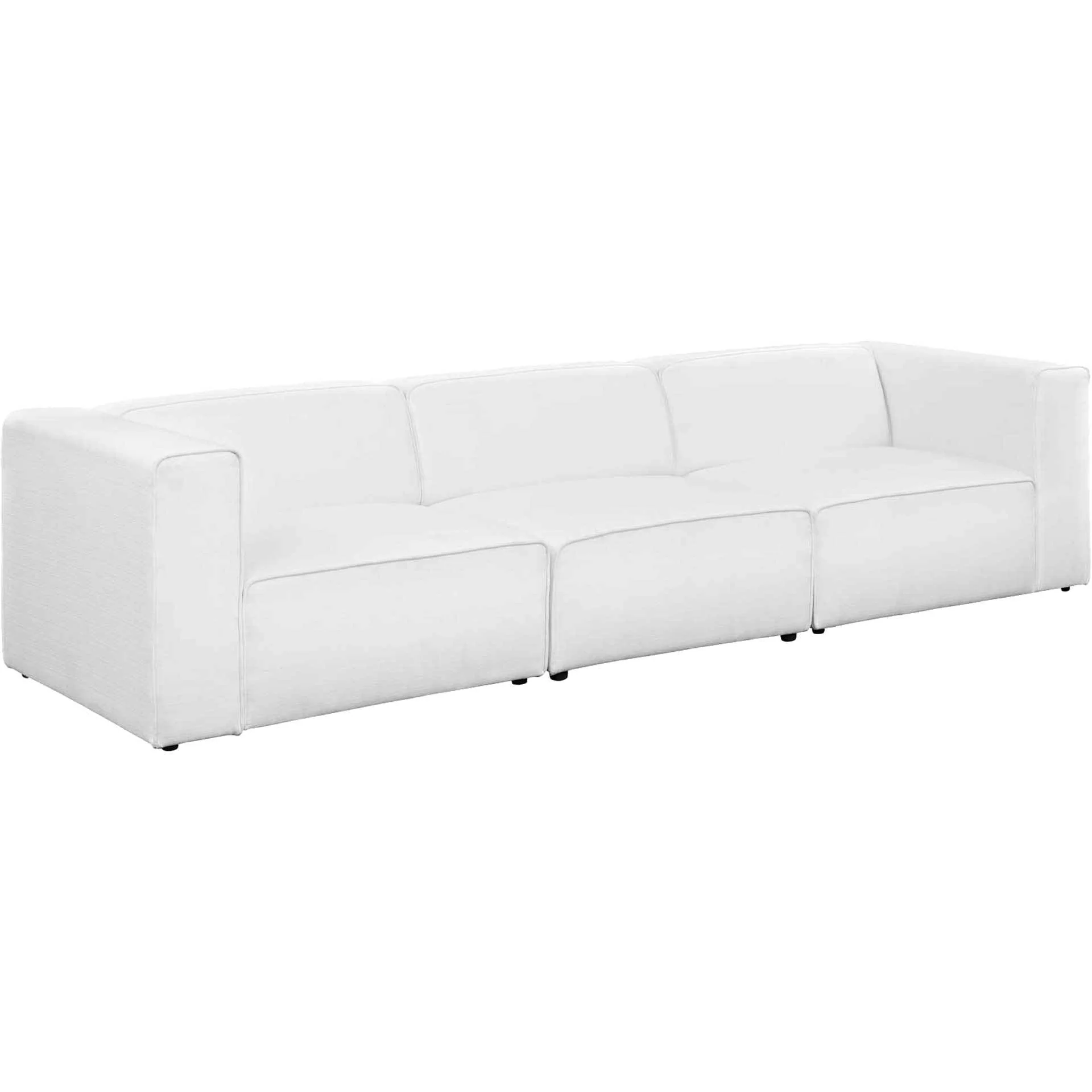 Maisie Fabric Sofa White - Image 2