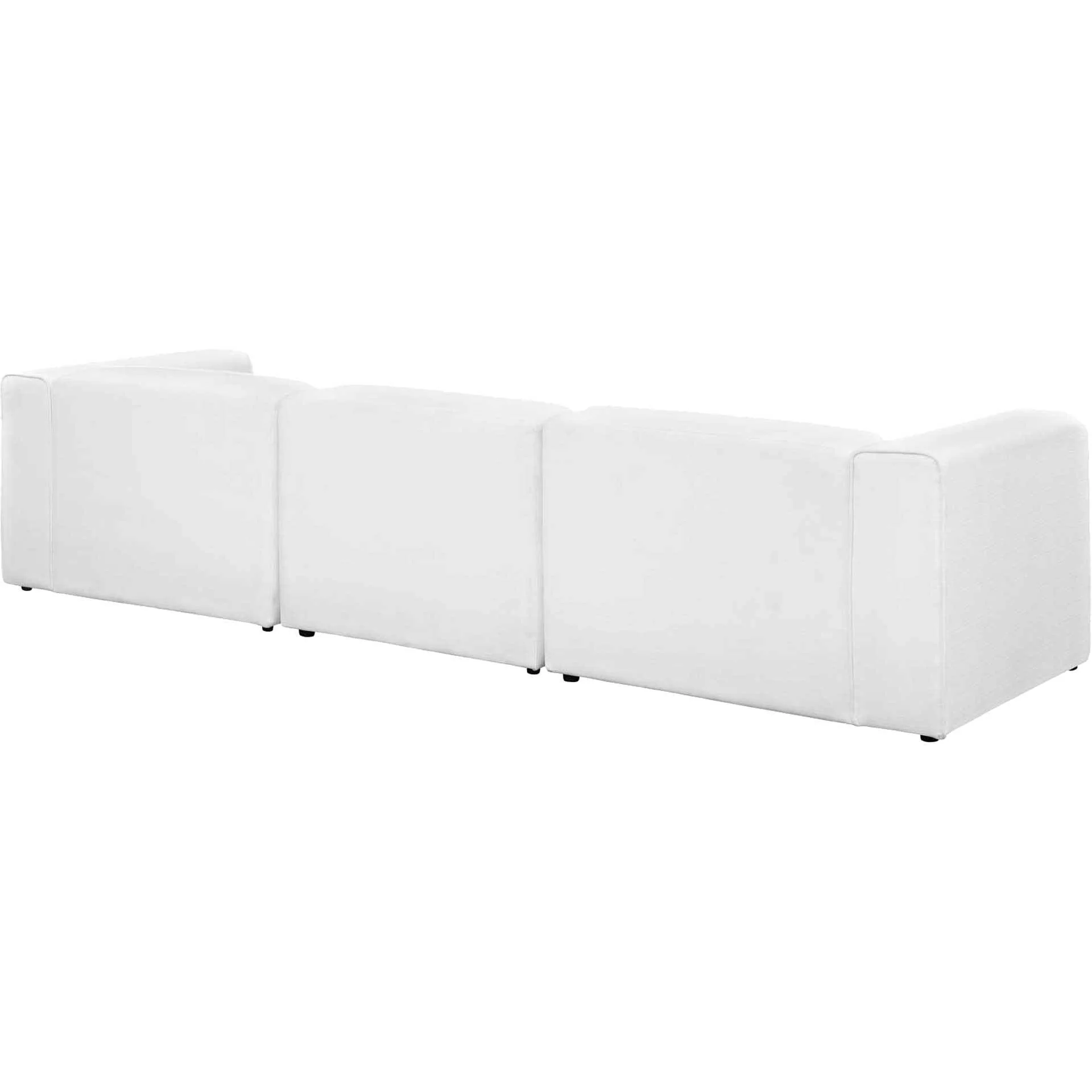 Maisie Fabric Sofa White - Image 3