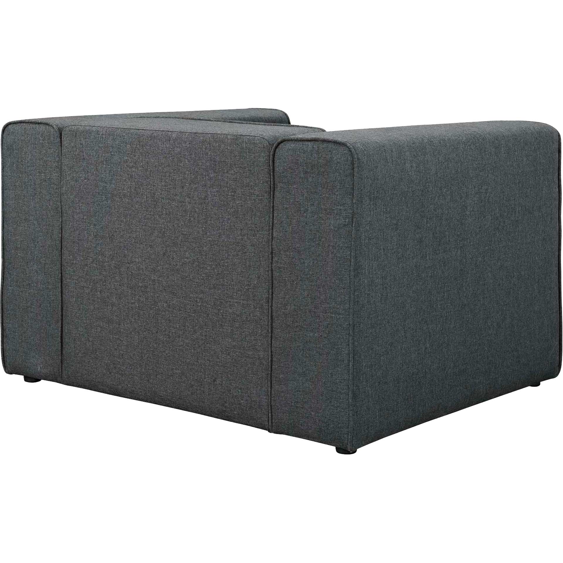 Maisie Upholstered Fabric Armchair Gray - Image 3