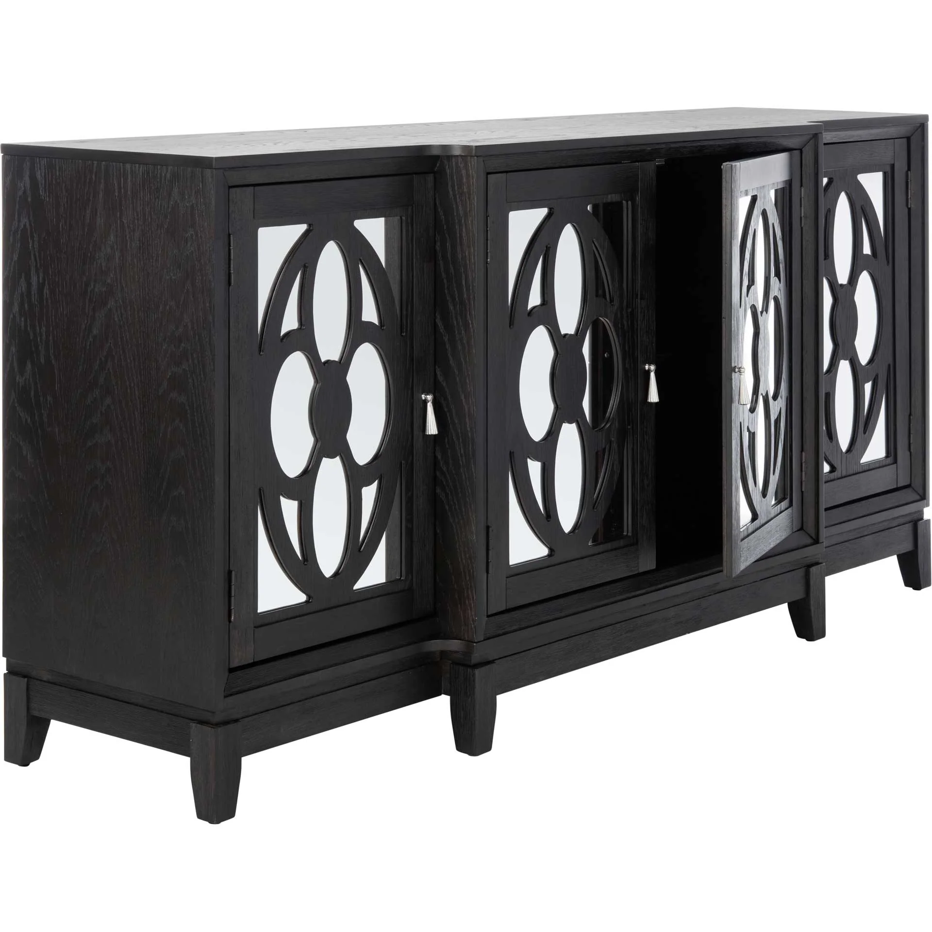Makani Mirrored Sideboard Black - Image 2
