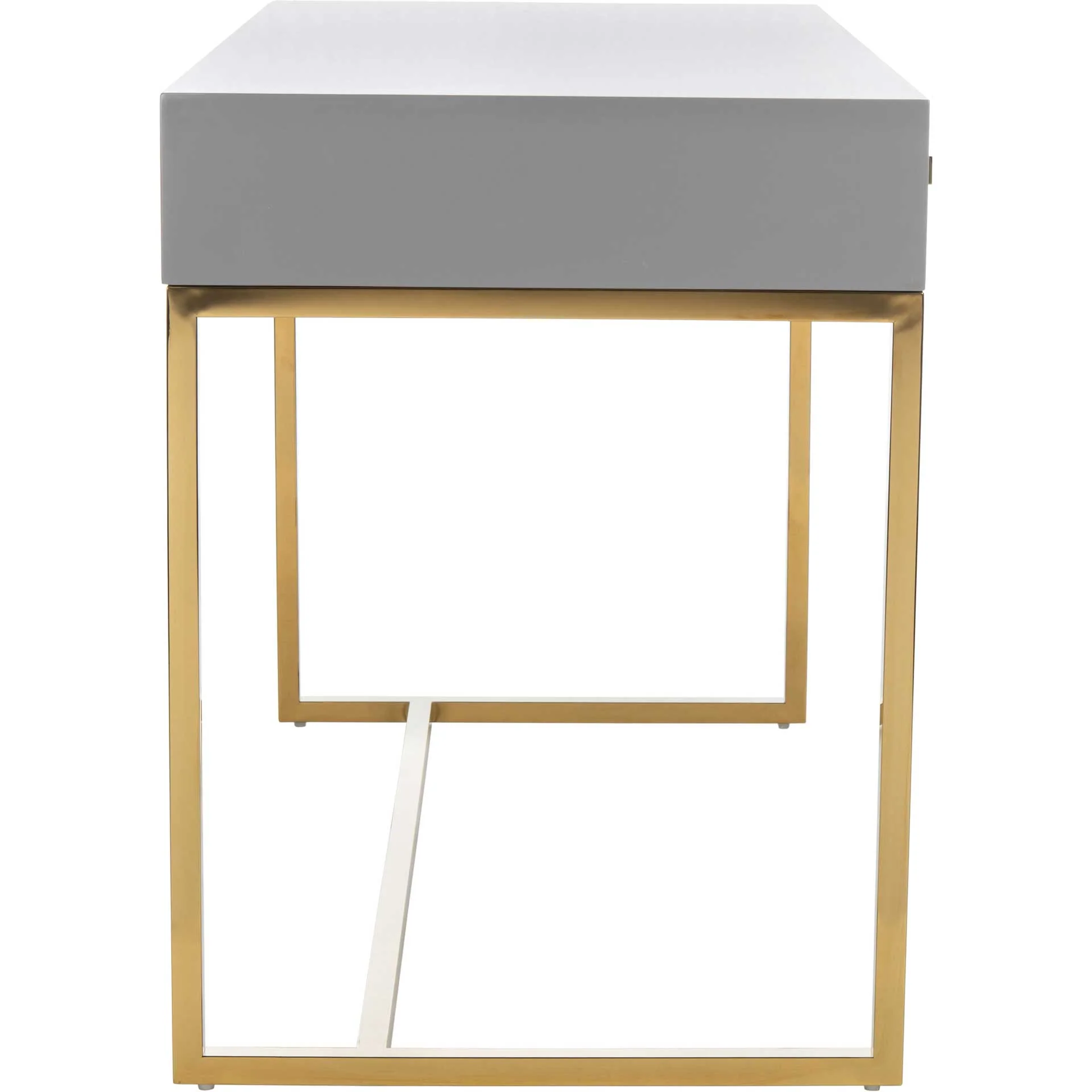 Makayla Modern Desk Gray/Gold - Image 3