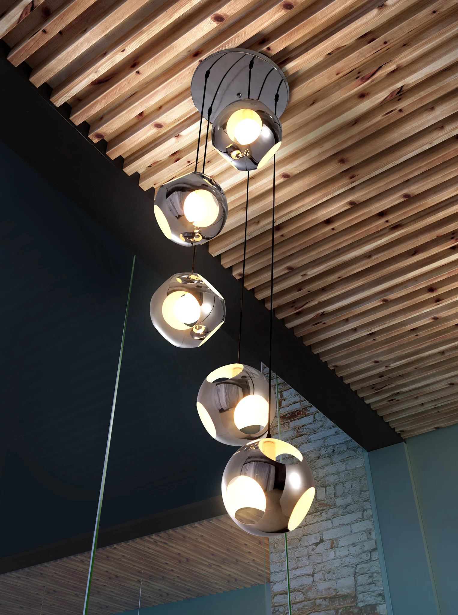 Makole Ceiling Lamp Chrome - Image 3