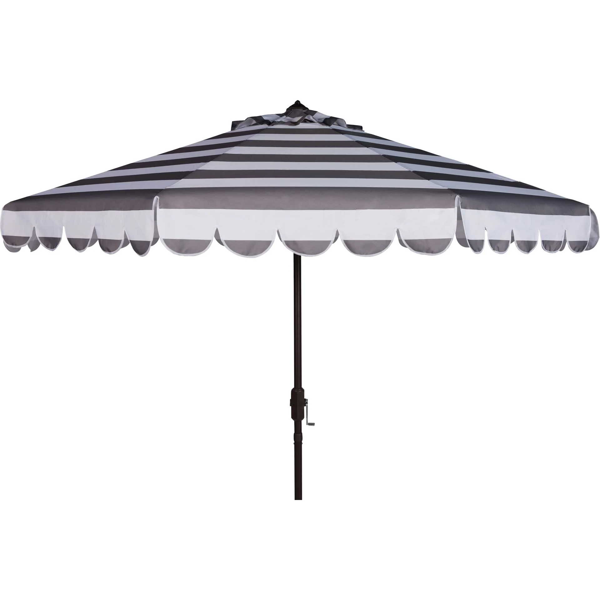 Malakai Single Scallop Push Button Tilt Umbrella Gray/White - Image 2