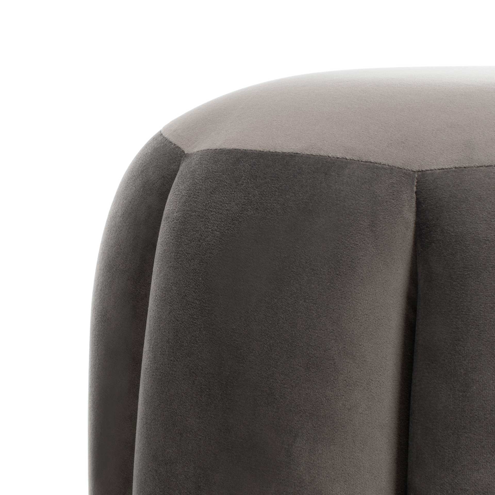 Maleah Channel Tufted Otttoman Dark Gray - Image 2