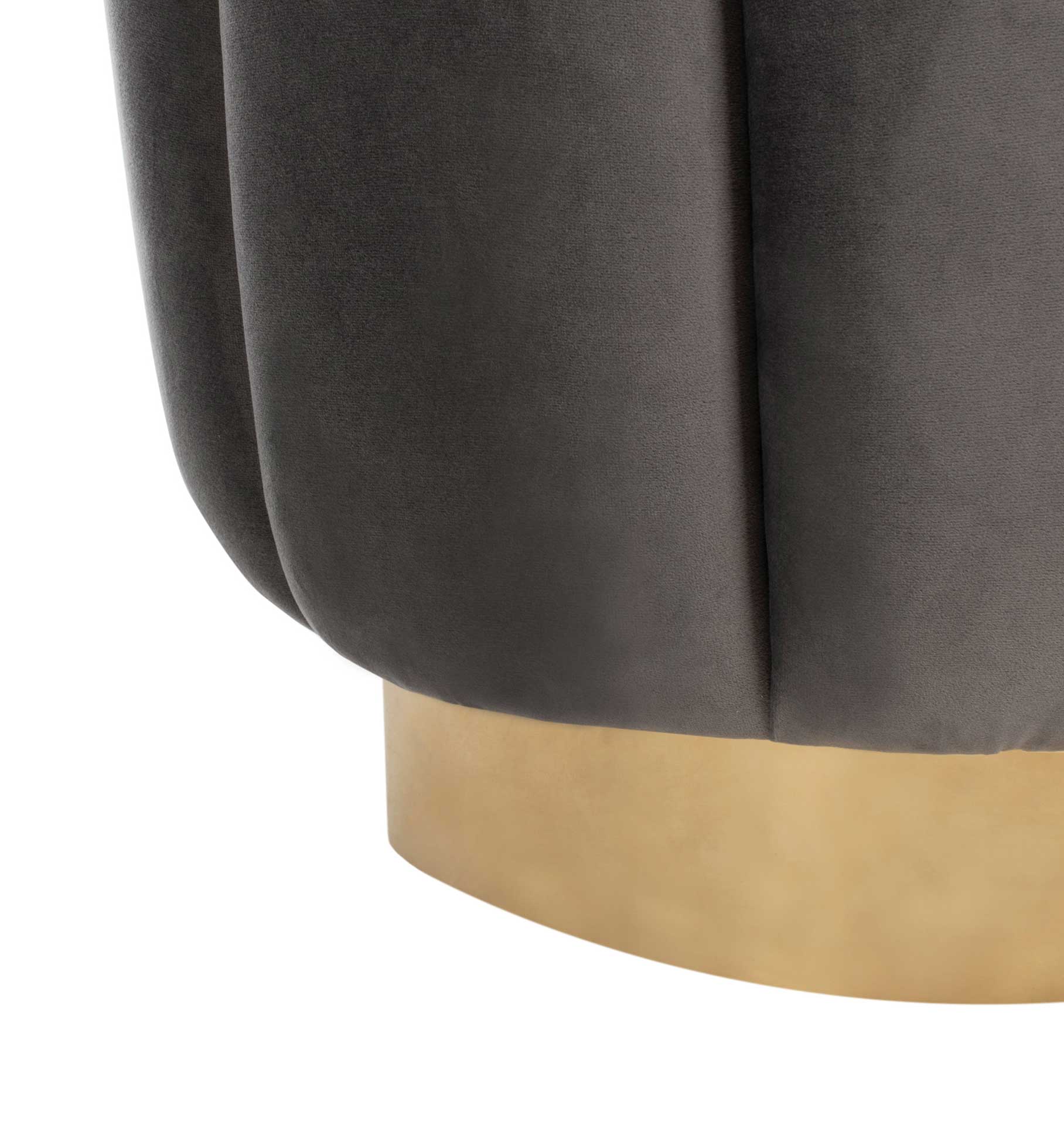 Maleah Channel Tufted Otttoman Dark Gray - Image 3