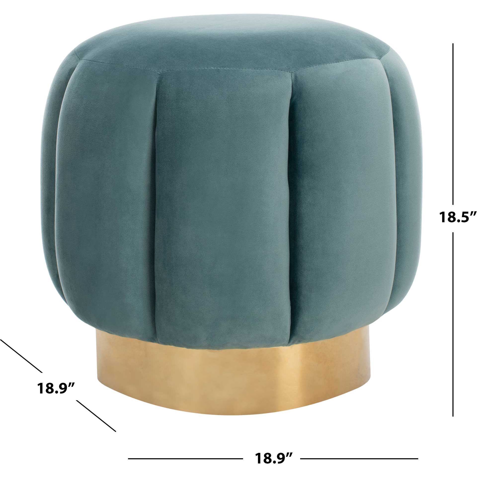 Maleah Channel Tufted Otttoman Seafoam - Image 4