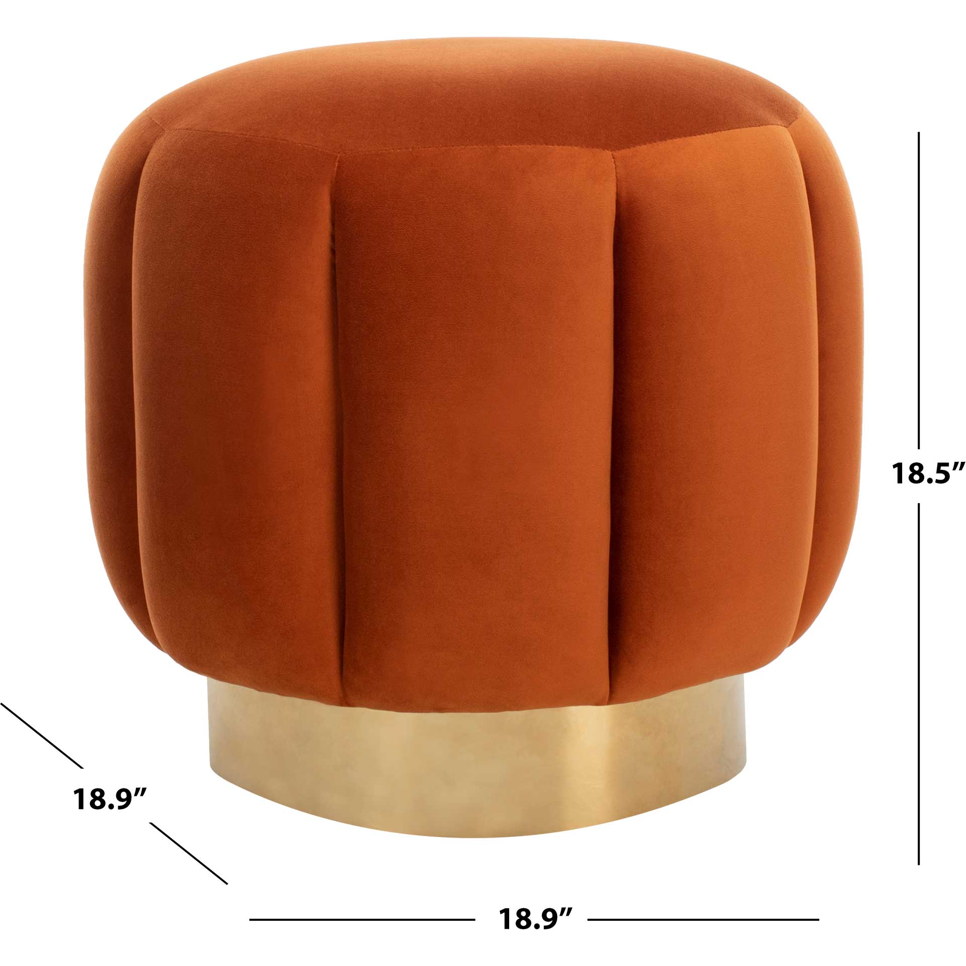 Maleah Channel Tufted Otttoman Sienna - Image 4