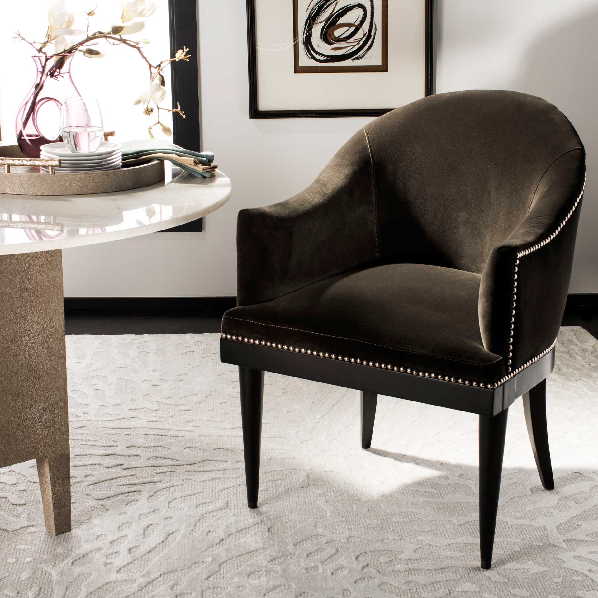 Malik Arm Chair Giotto Shale - Image 9