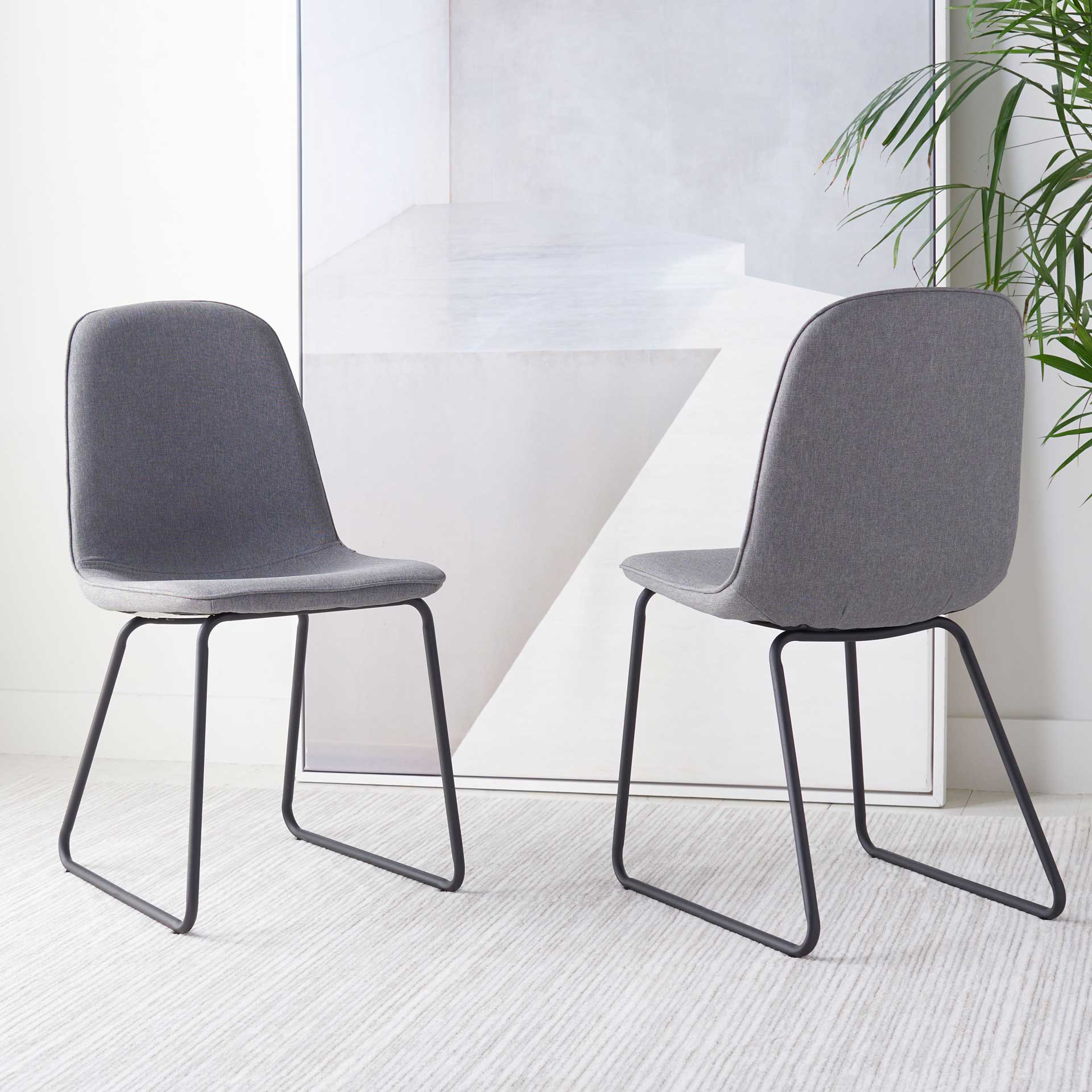 Mallory Dining Chair Gray/Black (Set of 2) - Image 7