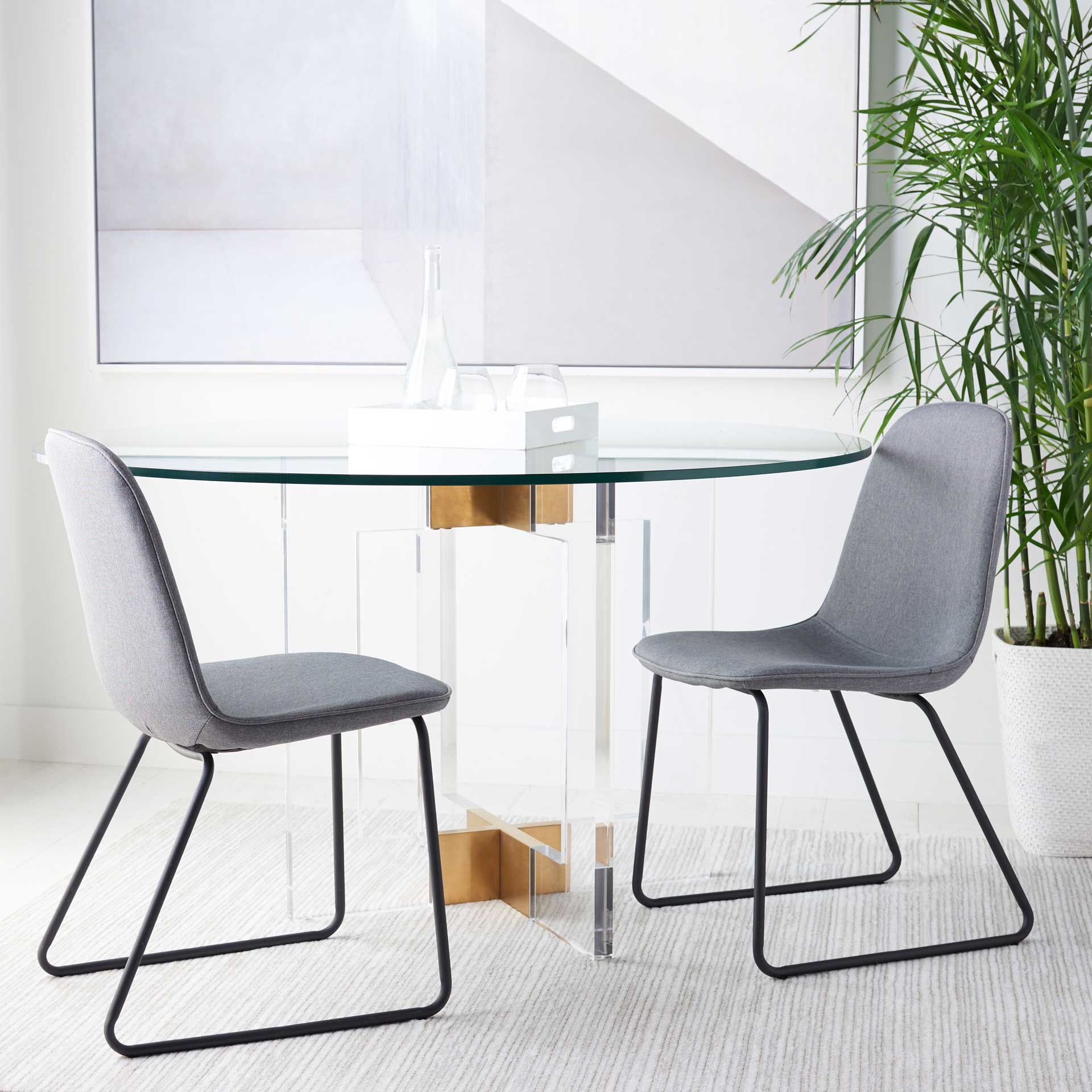 Mallory Dining Chair Gray/Black (Set of 2) - Image 8