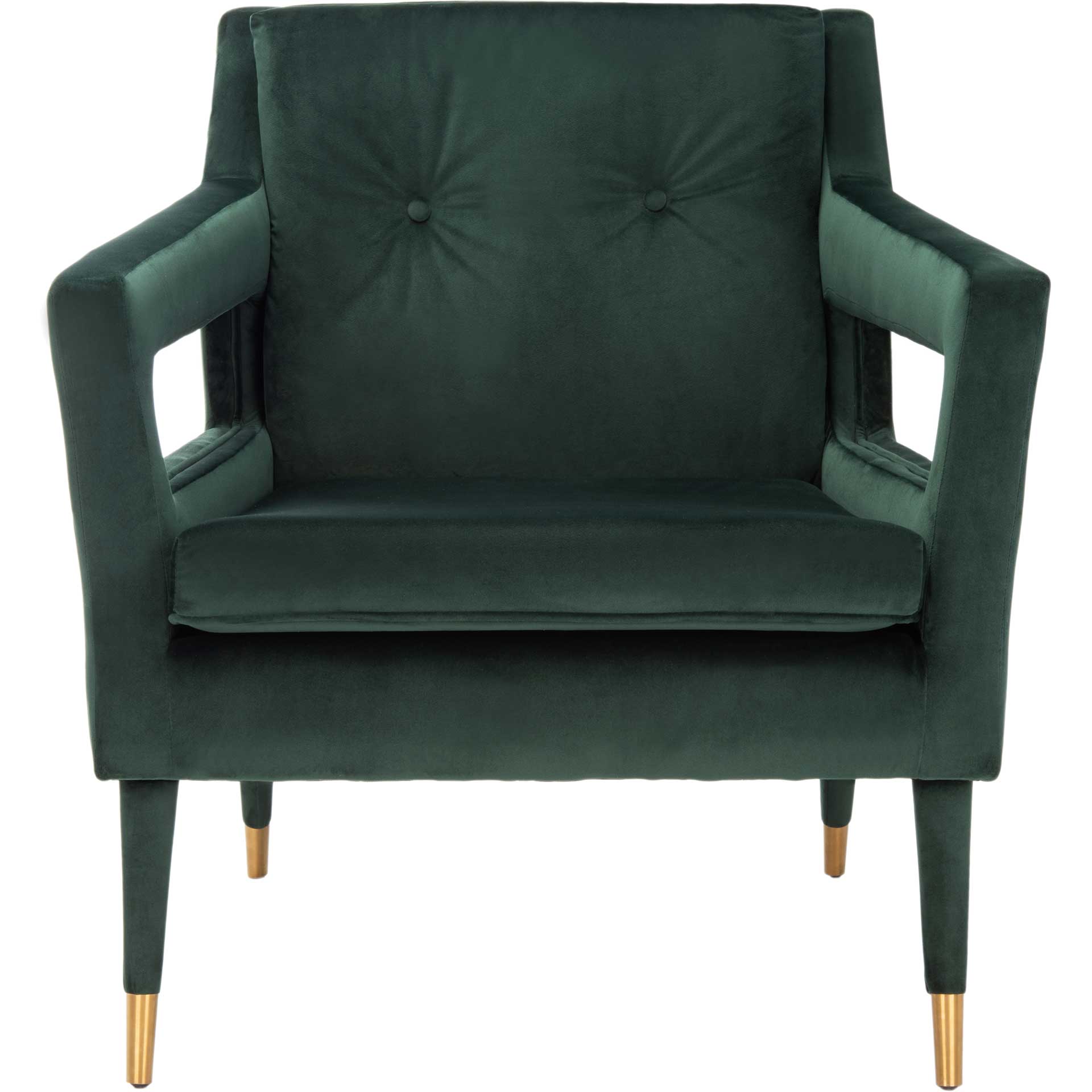 Malloy Tufted Accent Chair Forest Green/Gold - Image 2