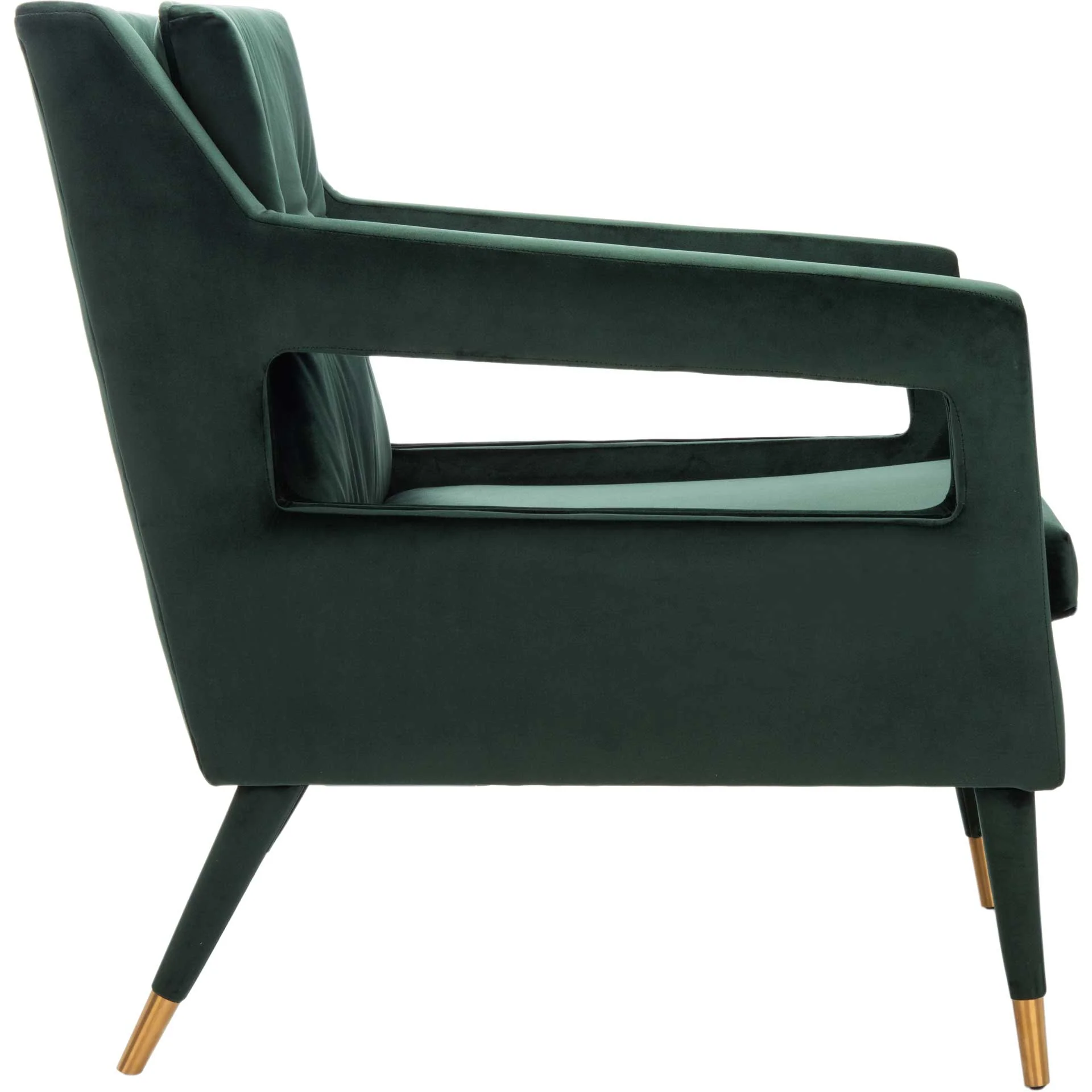 Malloy Tufted Accent Chair Forest Green/Gold - Image 3