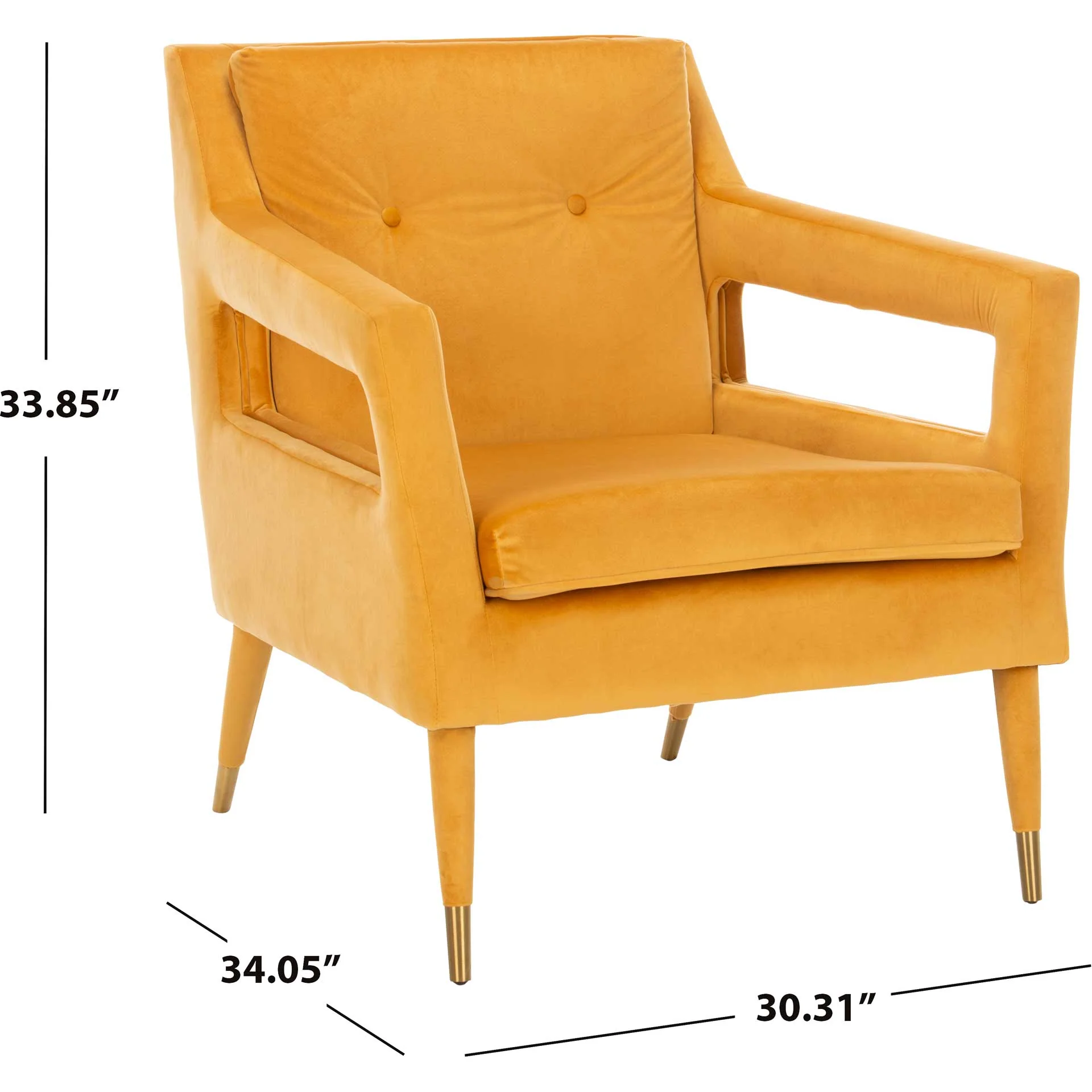 Malloy Tufted Accent Chair Marigold - Image 9