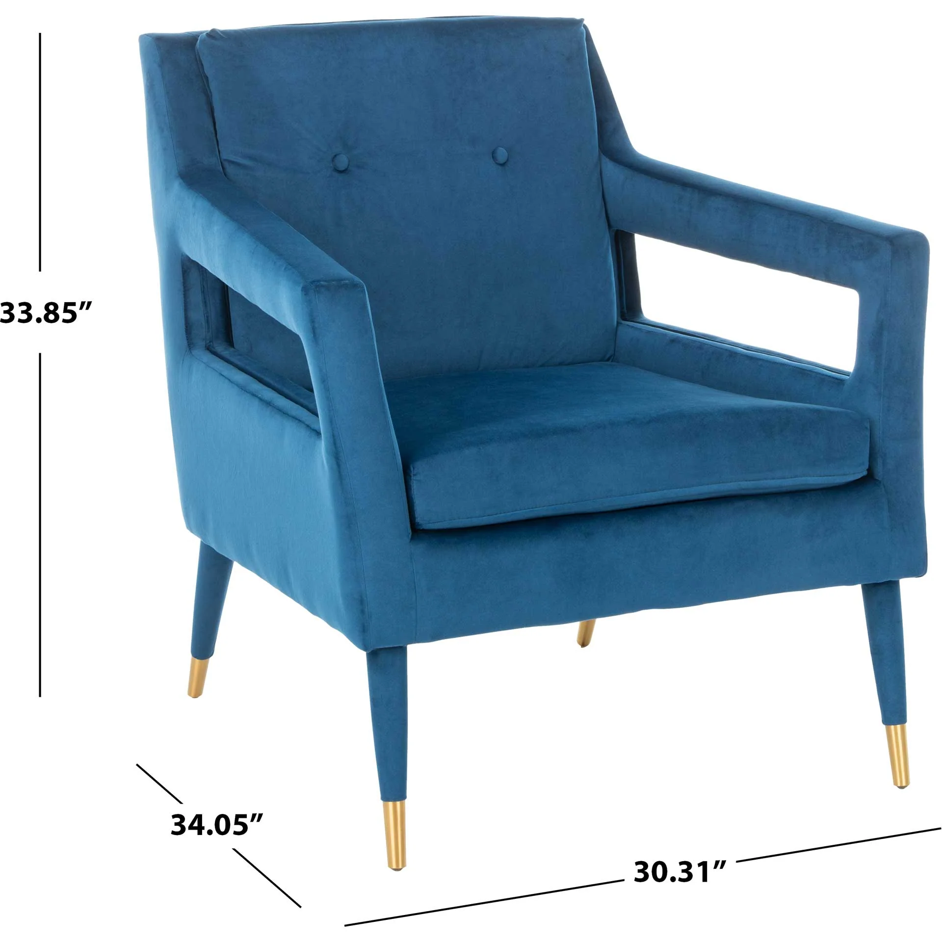 Malloy Tufted Accent Chair Navy - Image 9