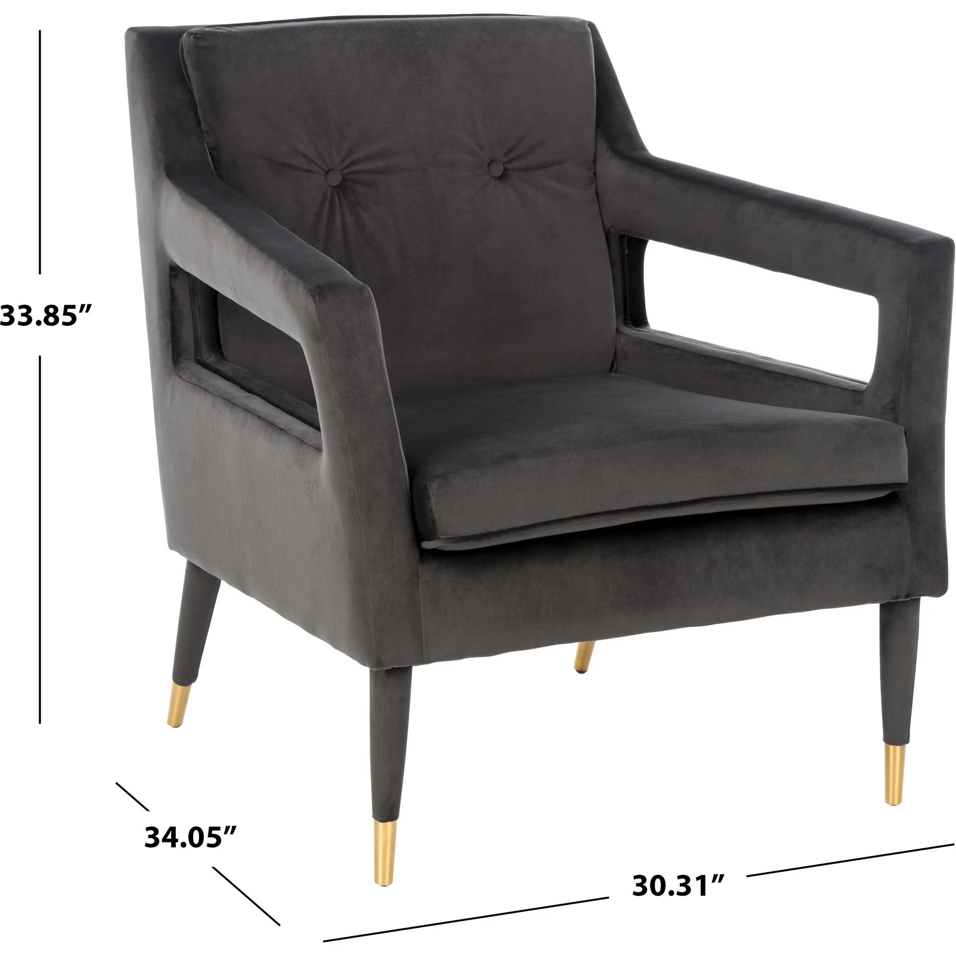 Malloy Tufted Accent Chair Shale - Image 9