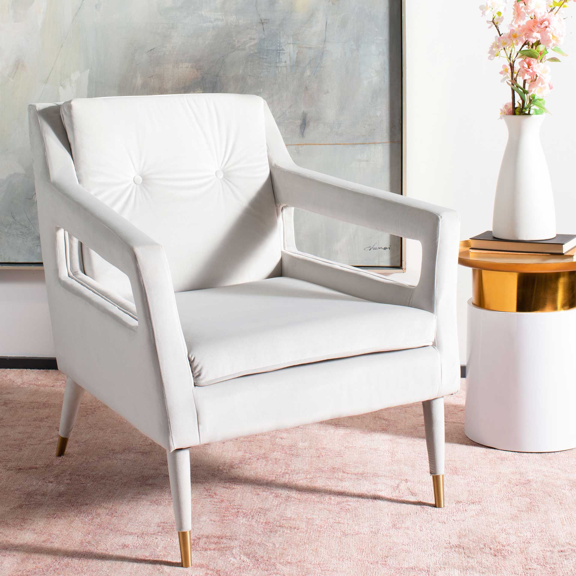 Malloy Upholstered Accent Chair Silver - Image 10
