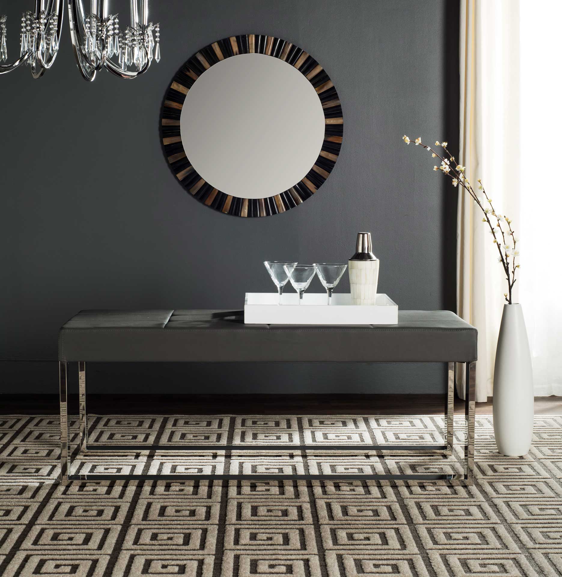 Malmo Bench Gray/Chrome - Image 4