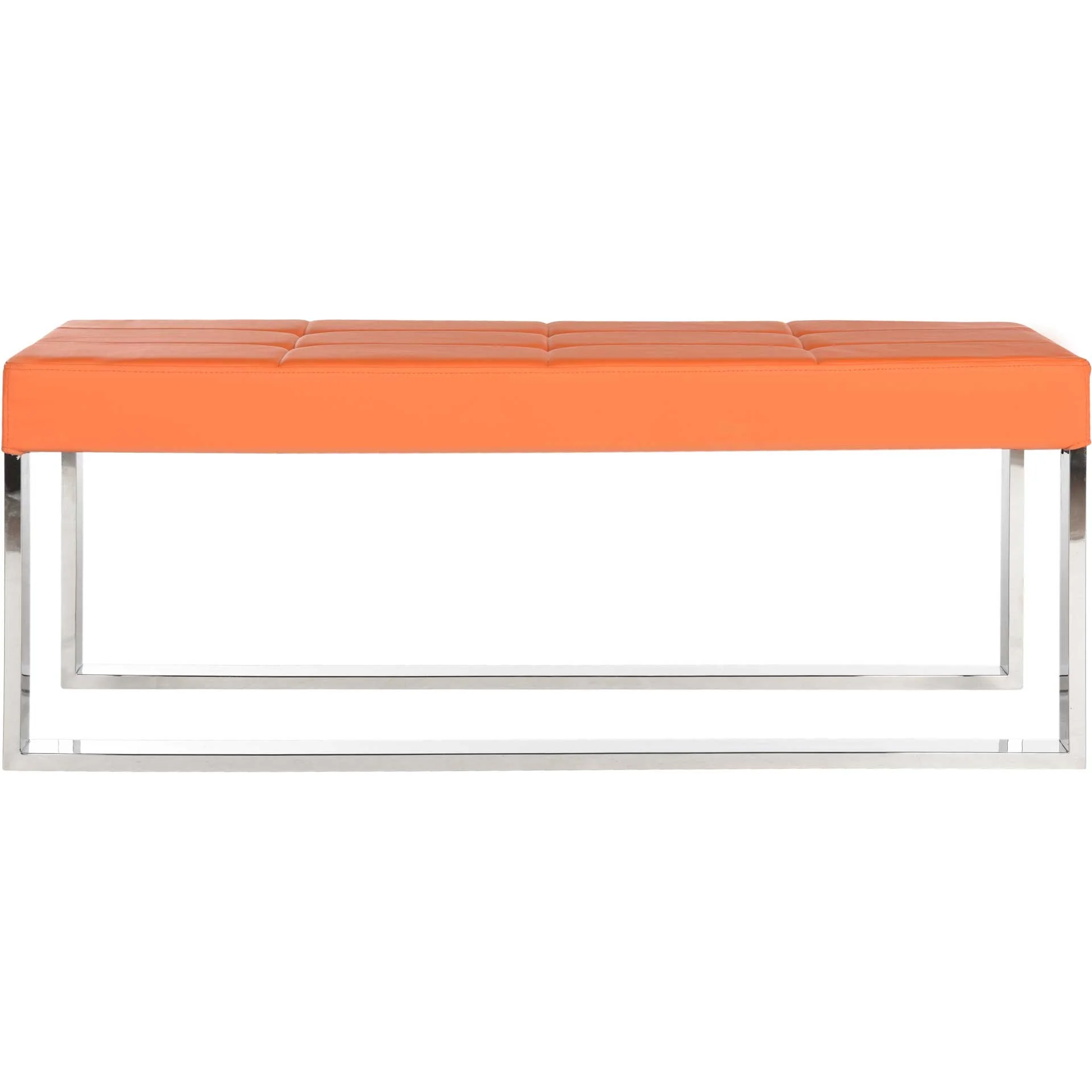 Malmo Bench Orange/Chrome - Image 2