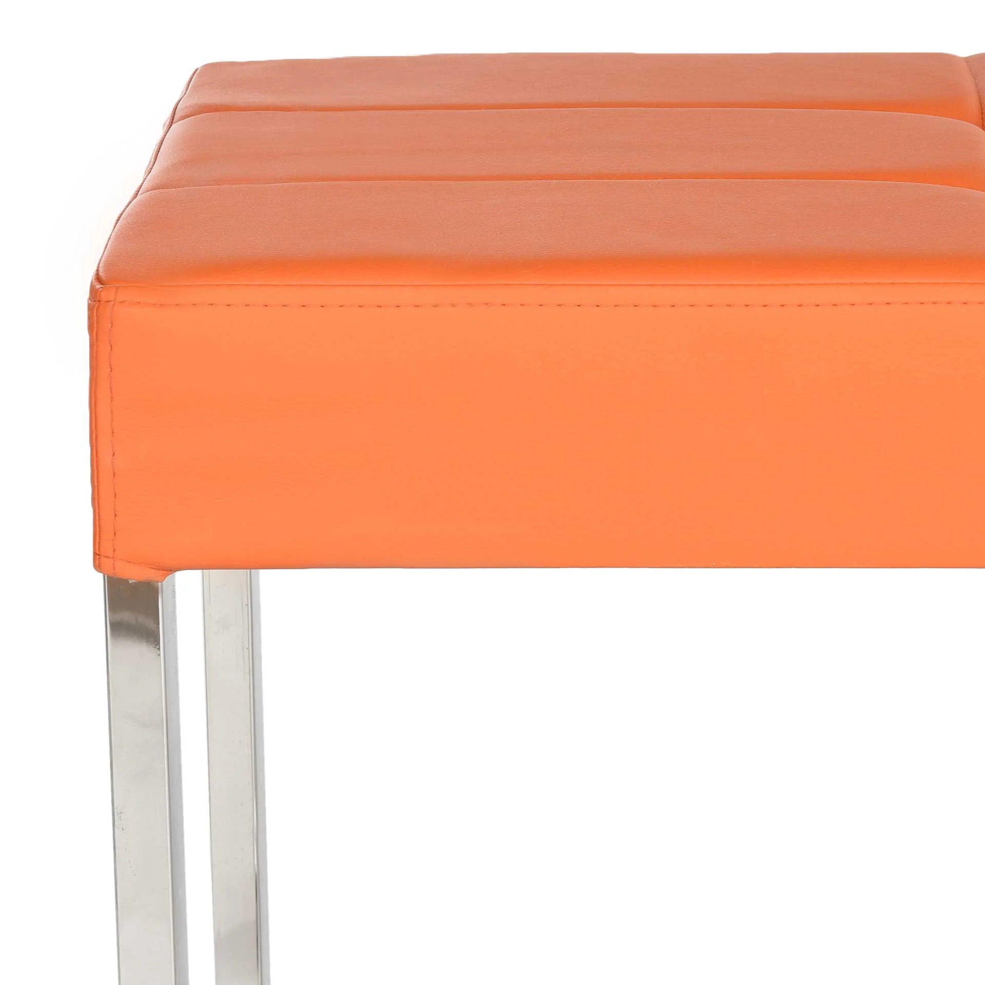 Malmo Bench Orange/Chrome - Image 3
