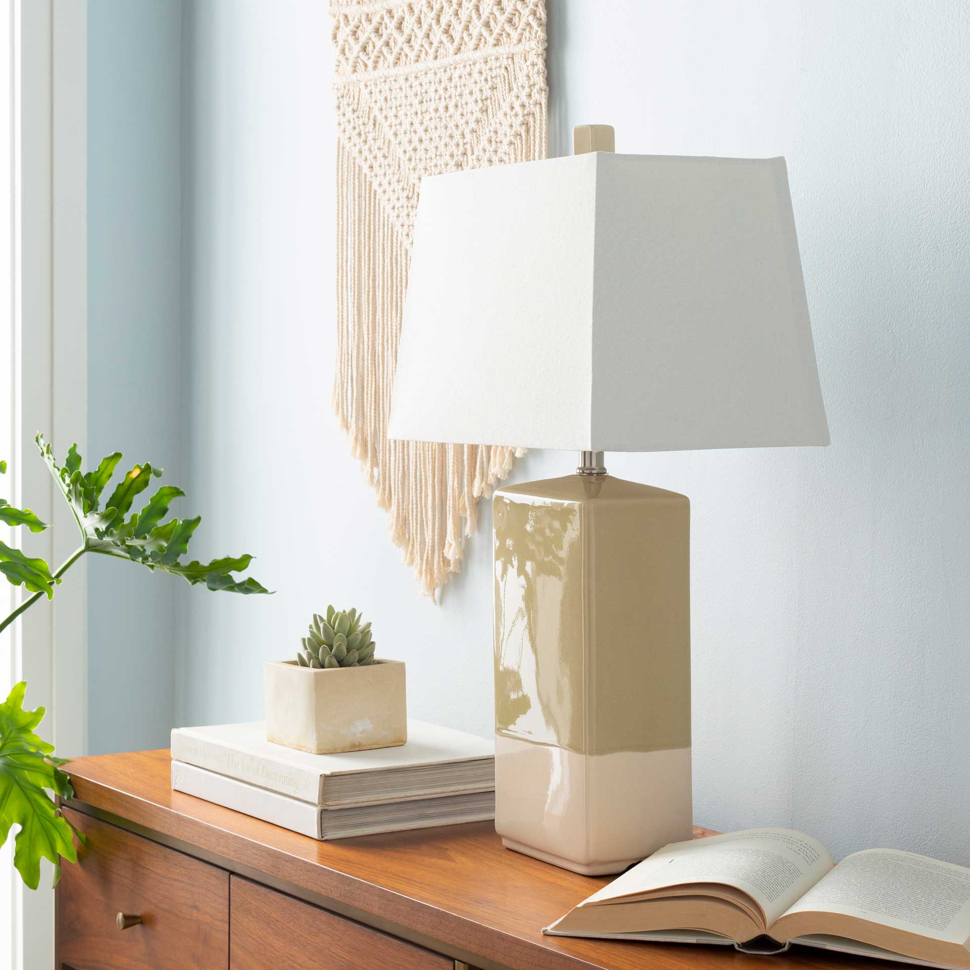 Malva Table Lamp Cream/White/Khaki - Image 5