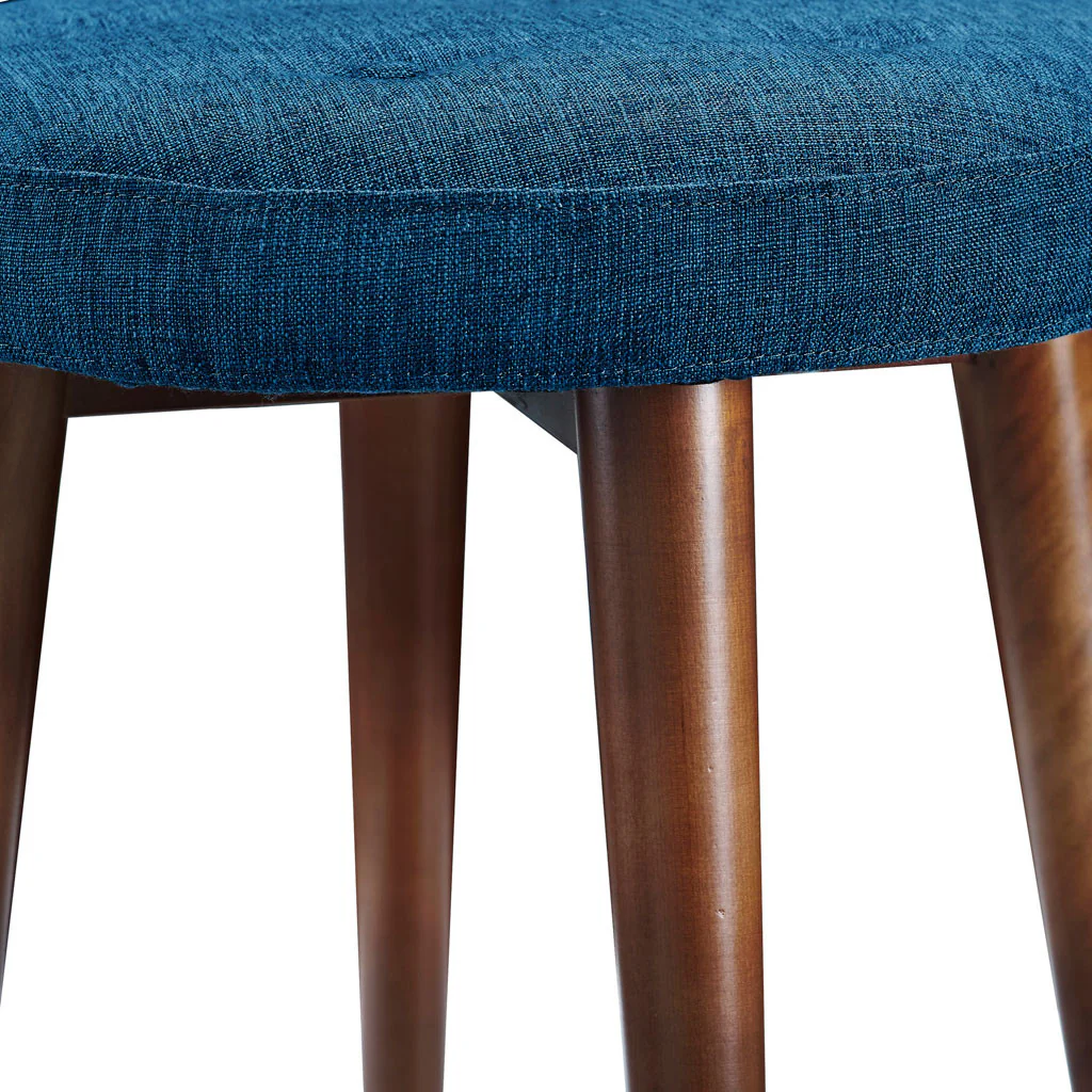 Malvern Blue Linen Stool - Image 3