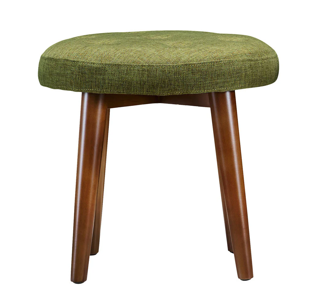 Malvern Green Linen Stool - Image 2