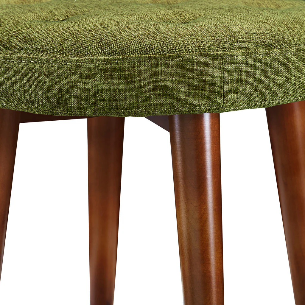 Malvern Green Linen Stool - Image 3