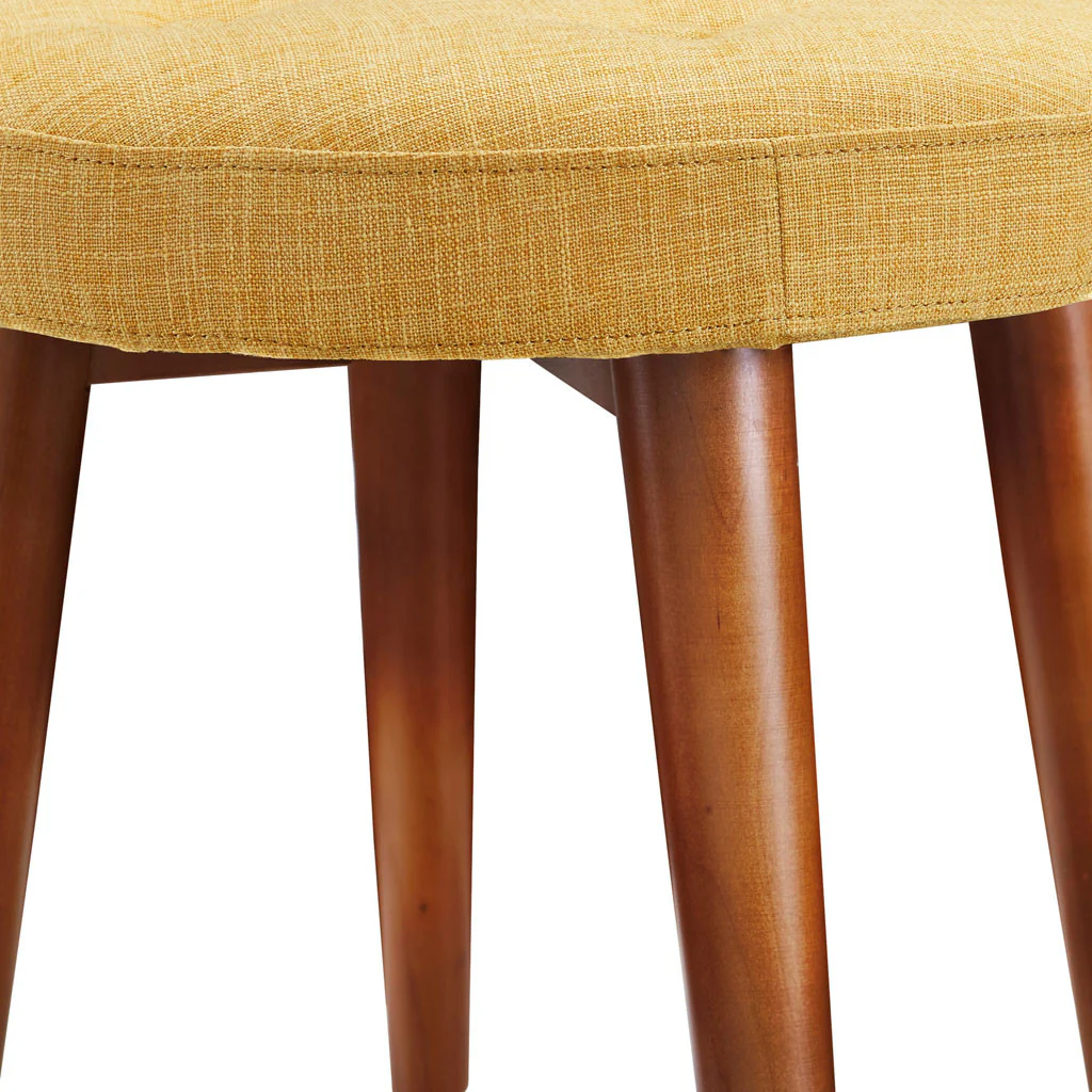 Malvern Yellow Linen Stool - Image 3