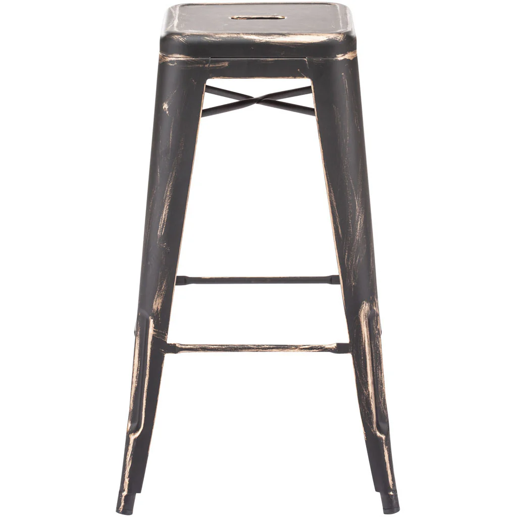 Manchester Bar Chair Antique Black Gold (Set of 2) - Image 2